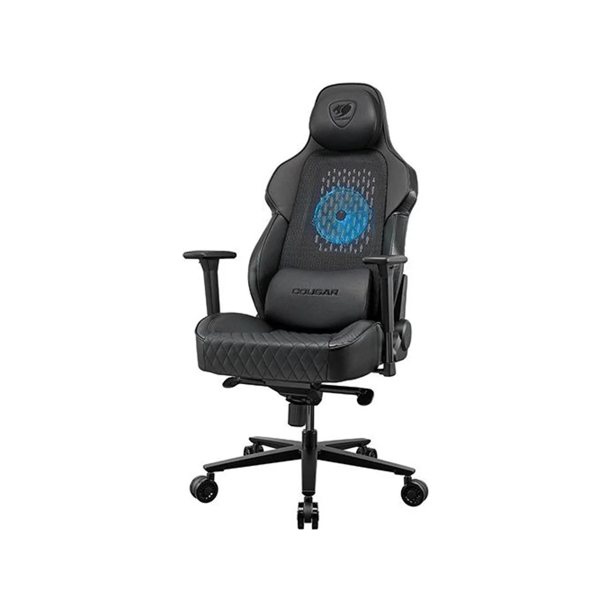 COUGAR NxSys Aero PVC Leather Gaming Chair - Black (Integrated RGB Fan, High-Density Foam, Breathable Mesh) - 3MARPBLB.0001 view 3
