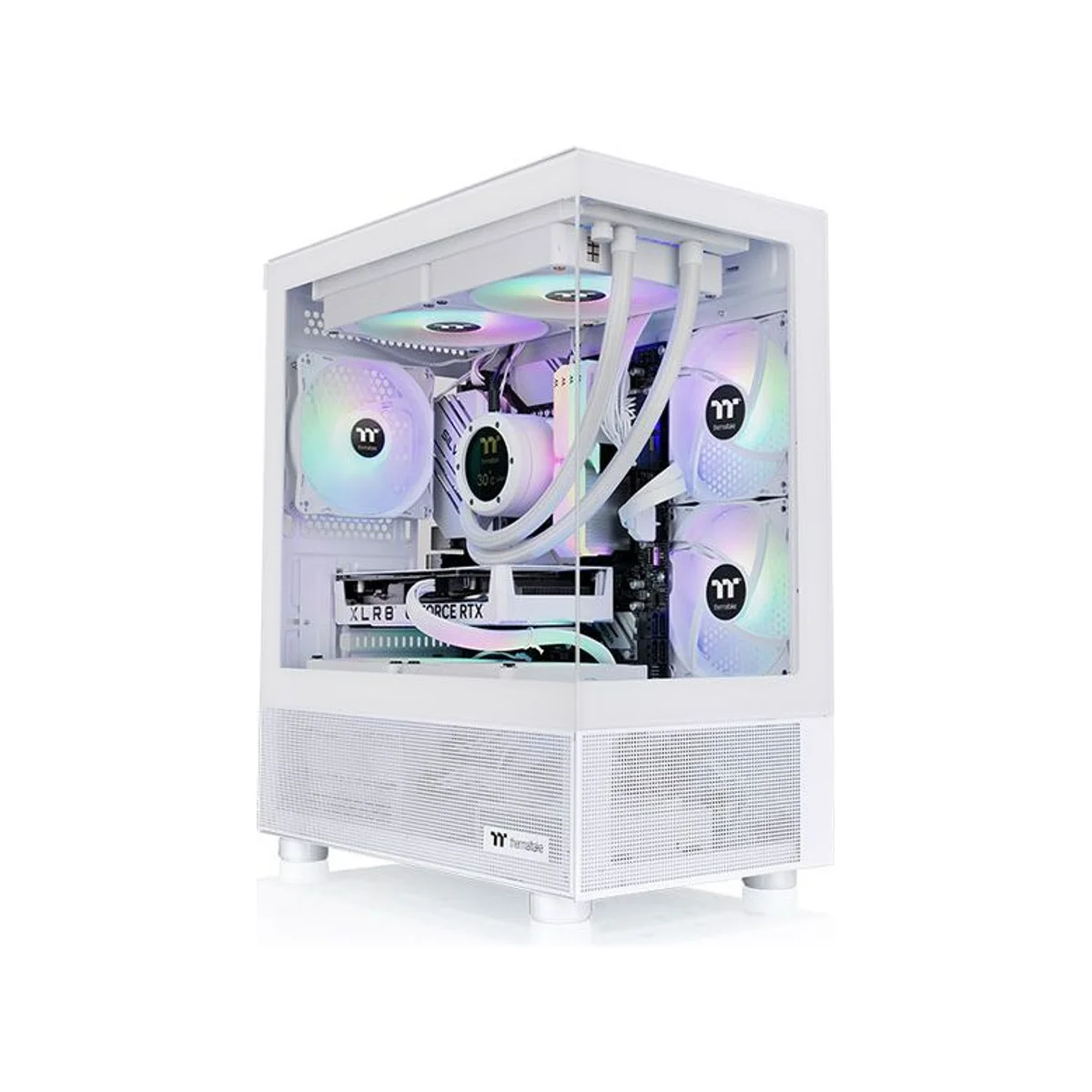 Thermaltake View 170 Tempered Glass ARGB Micro-ATX Gaming Case - Snow - CA-1Z4-00M6WN-00