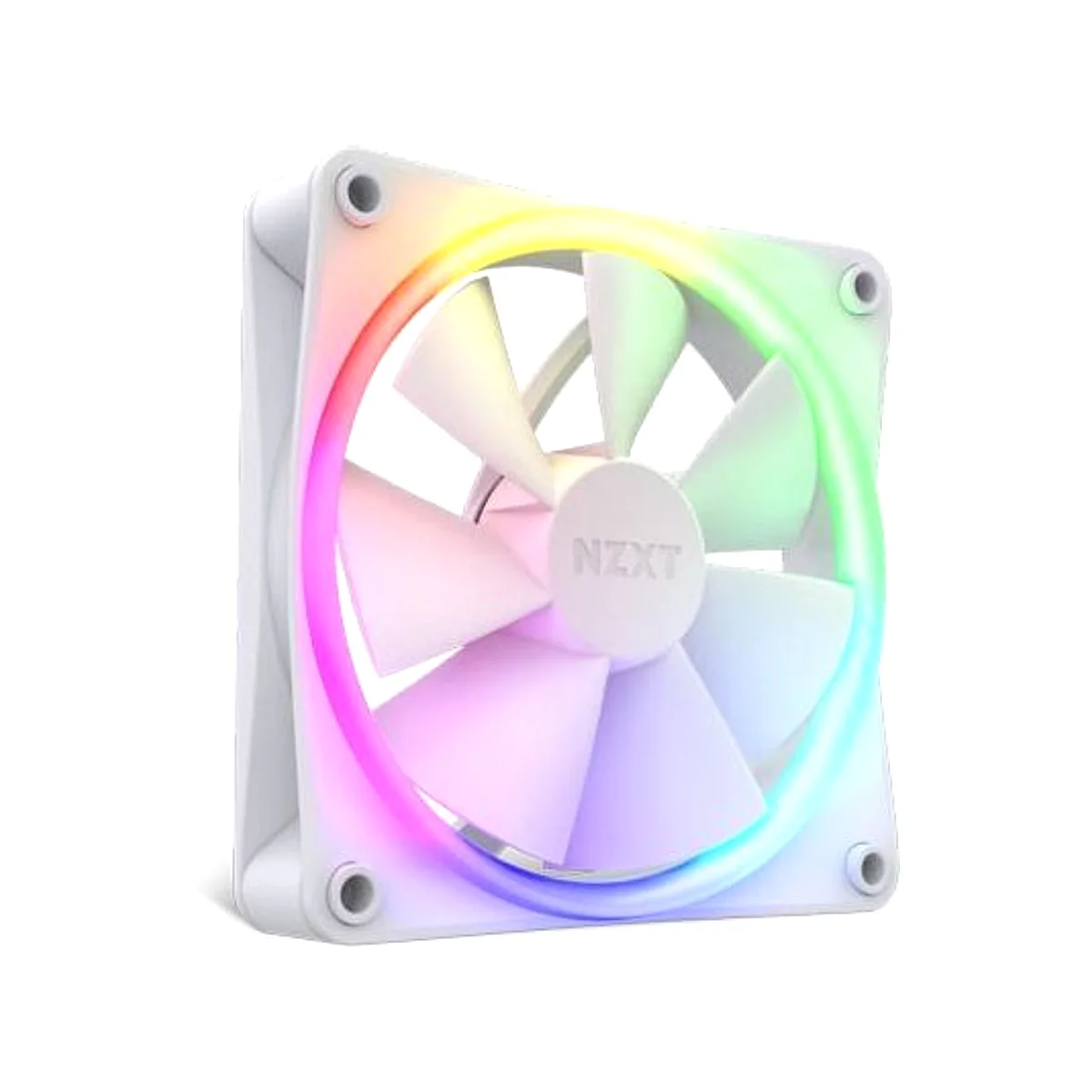 NZXT F140 RGB 140mm RGB White Single Fan - RF-R14SF-W1 view 2