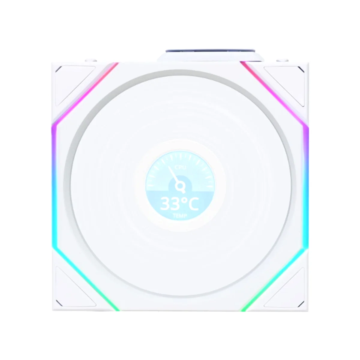 Lian Li UNI FAN TL Wireless ARGB LCD 120mm Triple Pack Case Fan - White - G99.12TLLCD1W3W.00 view 3