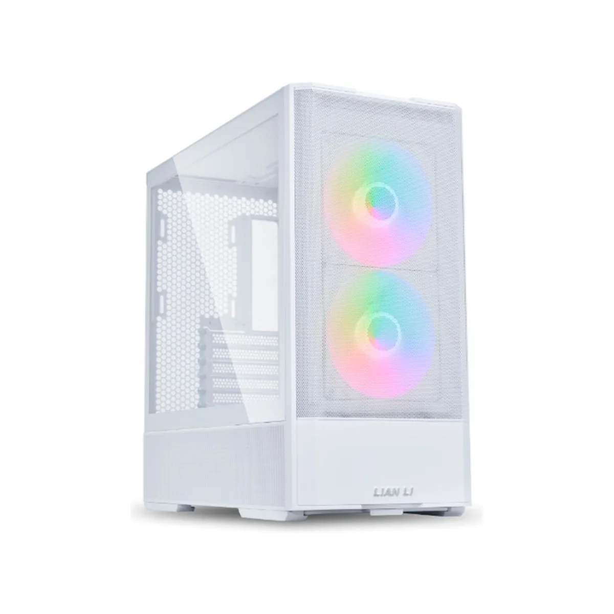 Lian Li LANCOOL 207 Tempered Glass Mid-Tower Gaming Case - White - LAN207RW