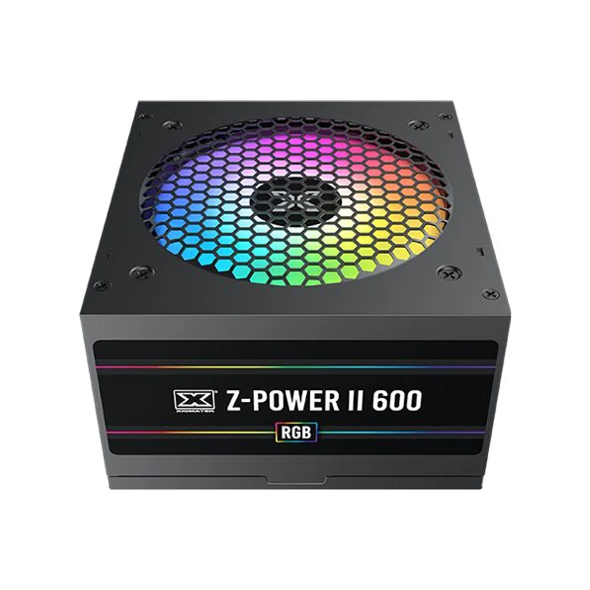 XIGMATEK Z-POWER II RGB 600W Power Supply - Black (120mm RGB Fan, Single Rail, APFC, Compact) - EN42812 view 2