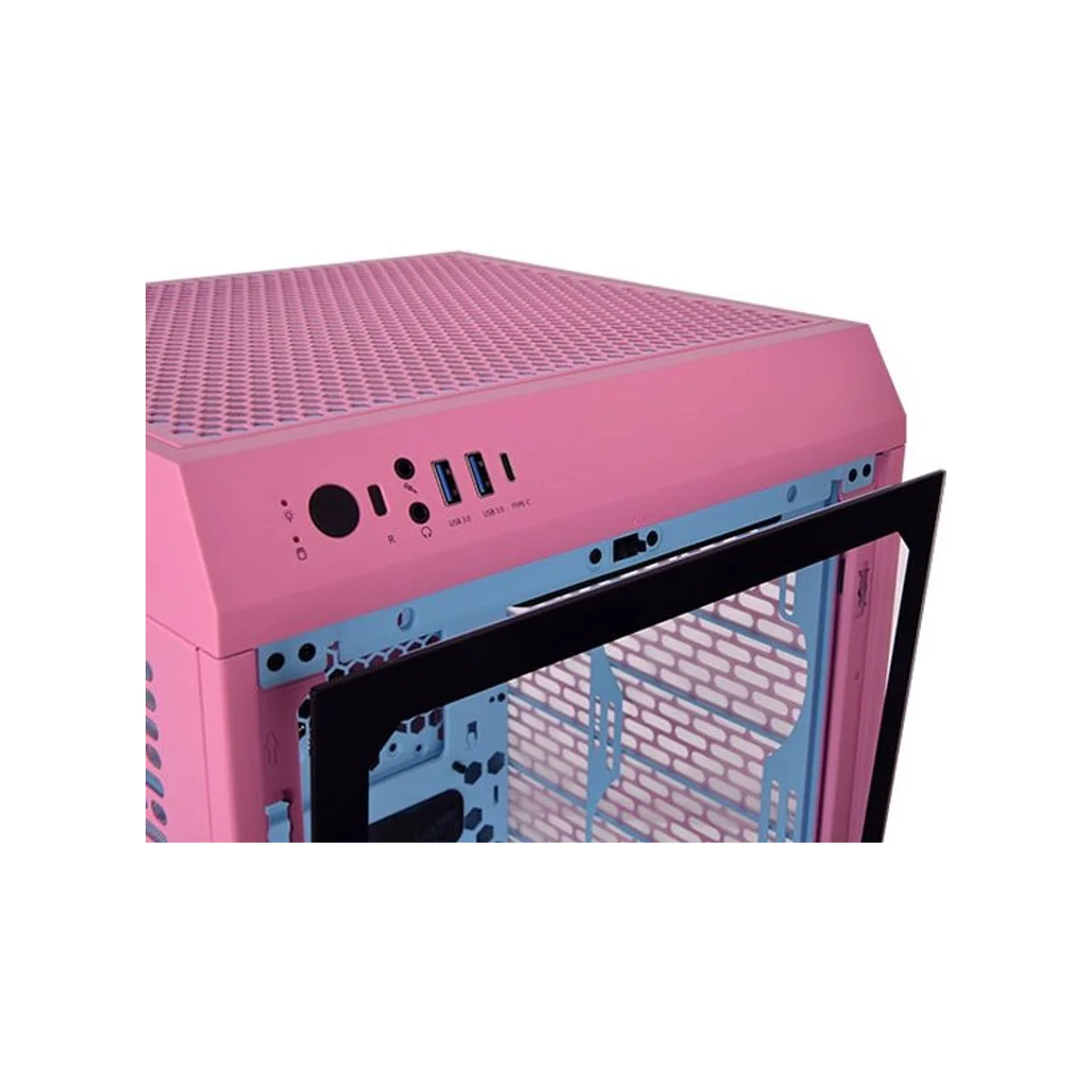 Thermaltake The Tower 200 Bubble Mini-ITX Gaming Case - Pink - CA-1X9-00SAWN-00 view 6