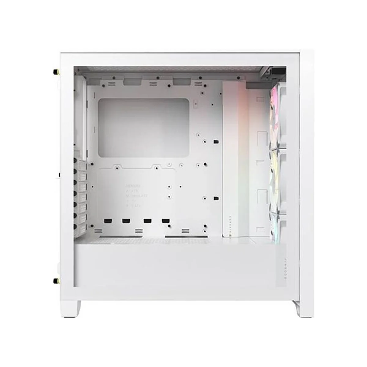 Corsair iCUE 4000D Tempered Glass Airflow RGB Mid-Tower Gaming Case - White - CC-9011241-WW view 3