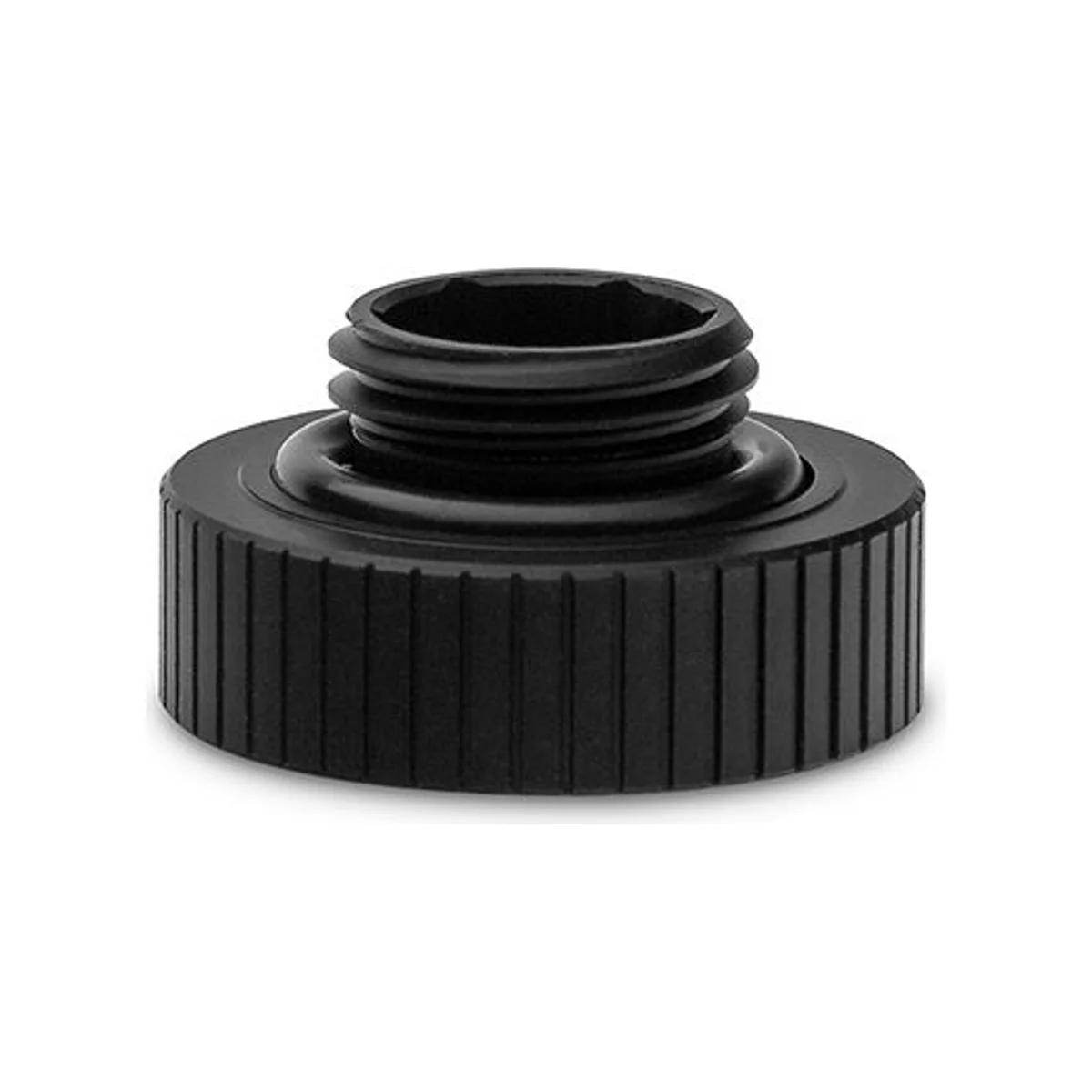 EKWB EK-Quantum Torque 7mm Static M/F Satin Titanium Extender - Black - G1/4" Threading, Brass Construction, 7mm Height - 3831109825457 view 2