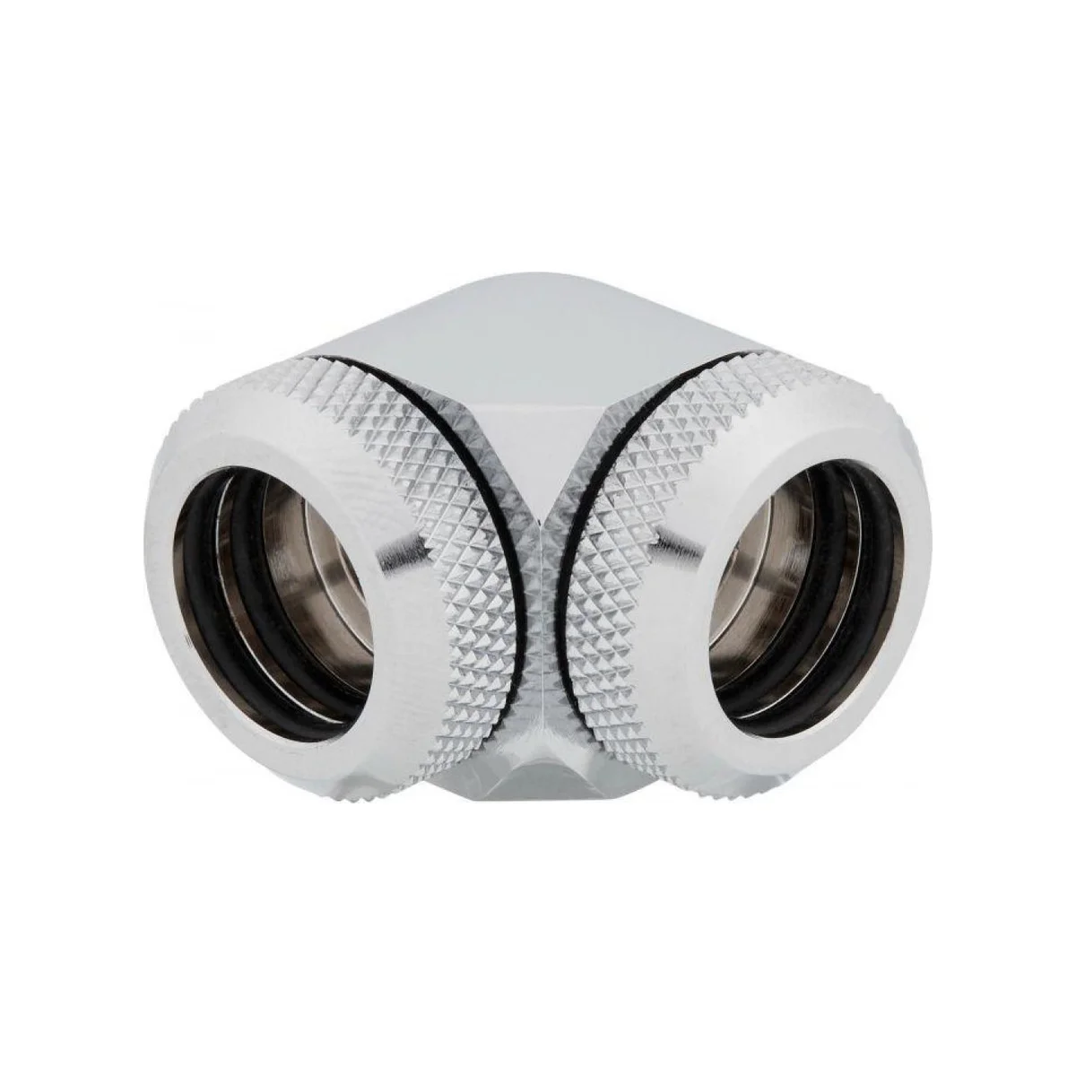 CORSAIR Hydro X Series XF Hardline 90° 14mm OD Fitting Twin Pack — Chrome - CX-9052014-WW view 3