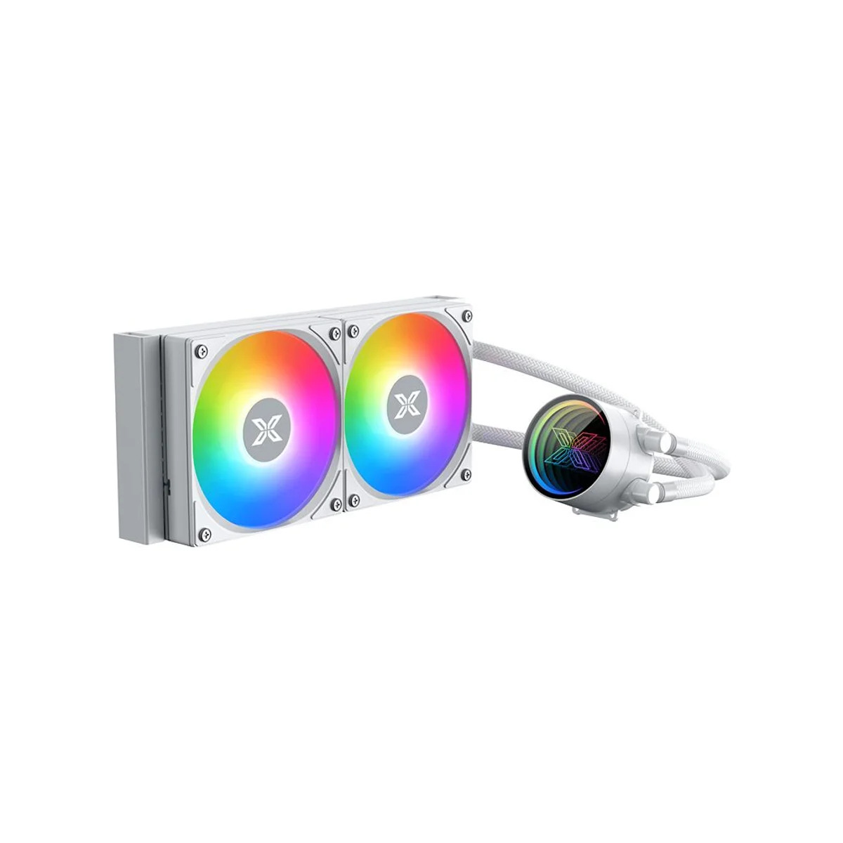 XIGMATEK FENIX II 240 Arctic PWM ARGB AIO CPU Liquid Cooler (White, LGA1700, AM5, 240mm Radiator) - EN46605 view 2