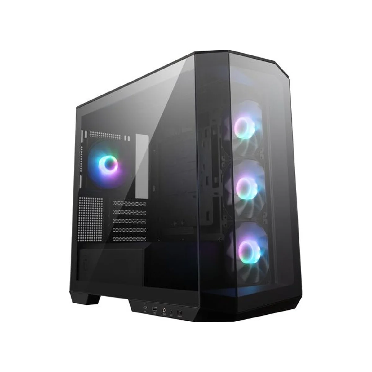 MSI MAG PANO M100R PZ Tempered Glass Mid-Tower Gaming Case - Black - 306-7G24R21-809 view 2