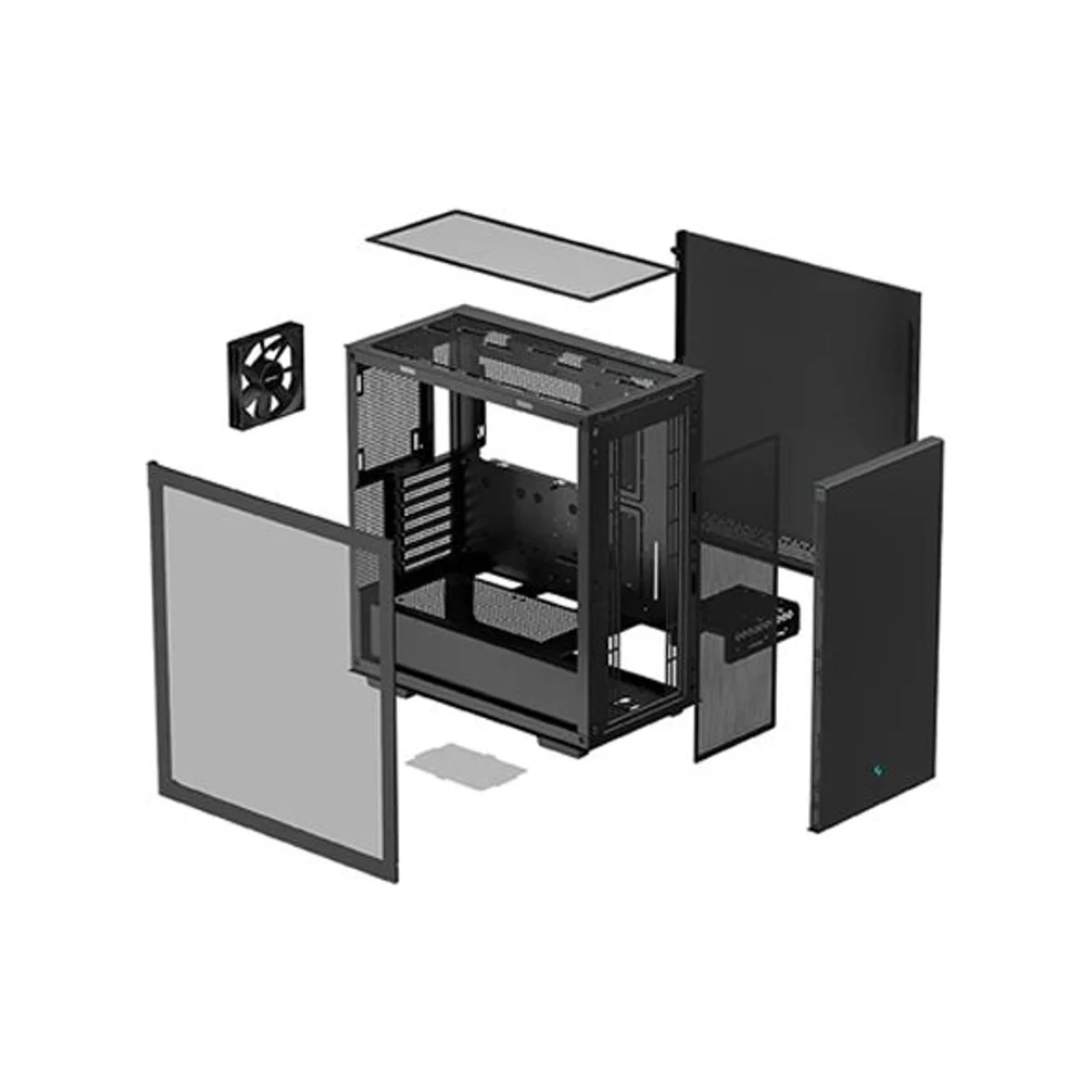 DeepCool CH510 Mid Tower ATX Gaming Case - Black - R-CH510-BKNNE1-G-1 view 4