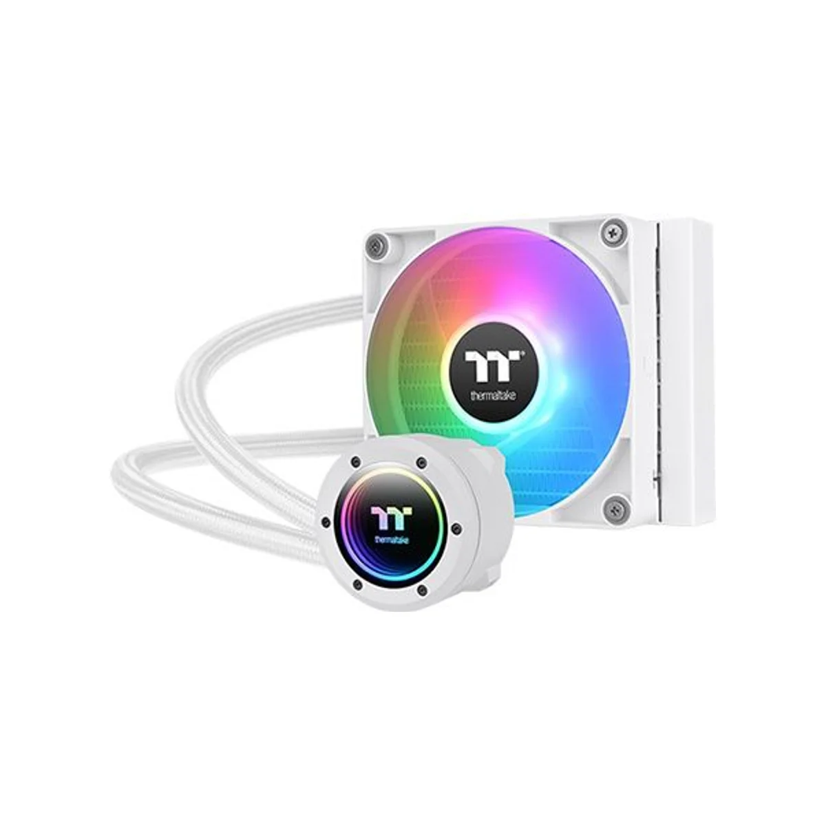 Thermaltake TH120 V2 ARGB Sync Snow AIO CPU Liquid Cooler (White, 120mm Fan, Copper Block) - CL-W363-PL12SW-A