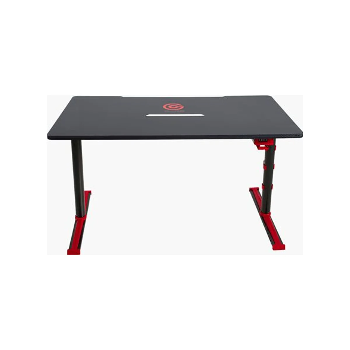 TWISTED MINDS GDTS-4F Gaming Desk - Red (Height Adjustable, RGB Lighting, Cable Management) - GDTS-4-F-1807-Red