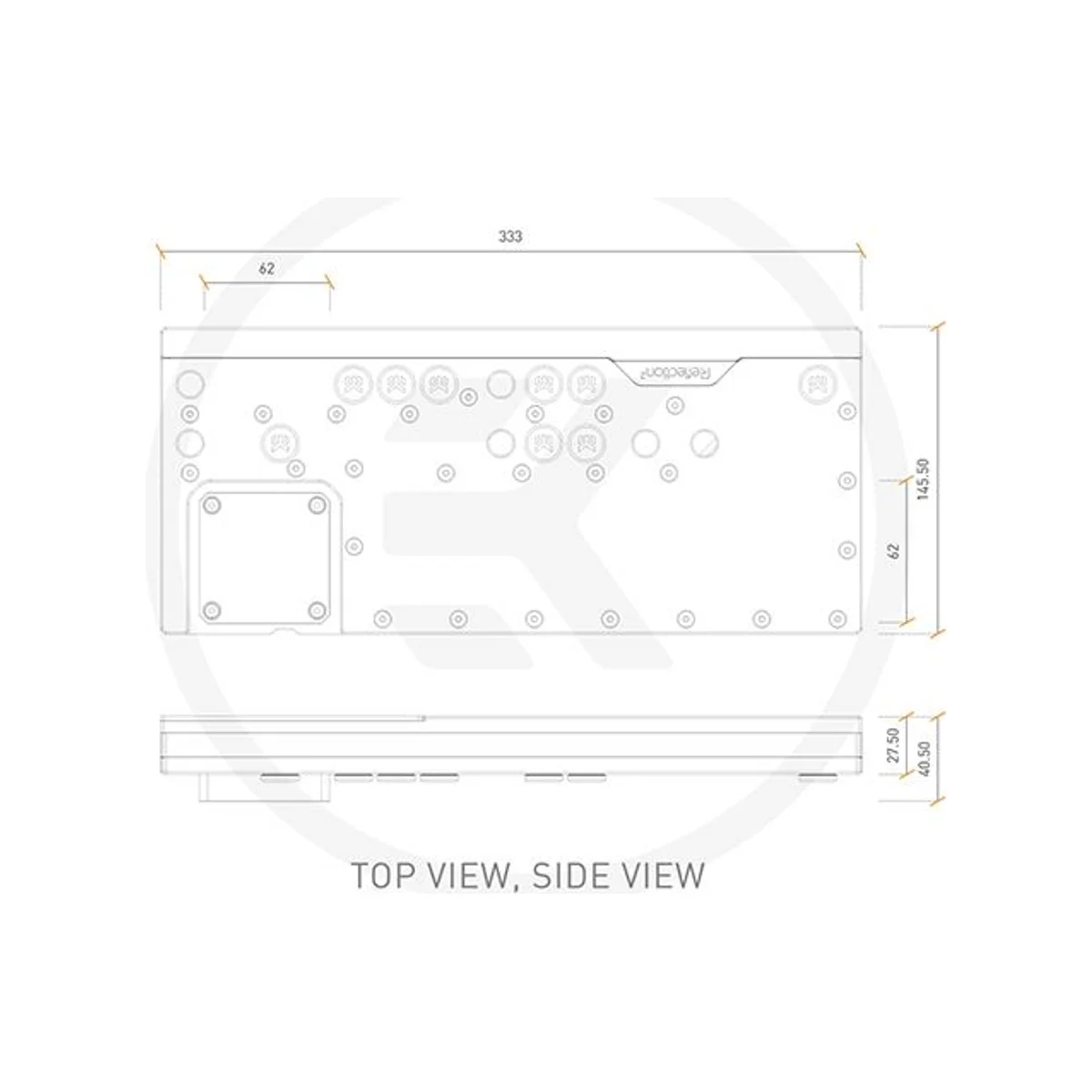 EKWB EK-Quantum Reflection² Torrent DDC 4.2 PWM D-RGB - Plexi Distribution Plate - 3831109898345 view 4