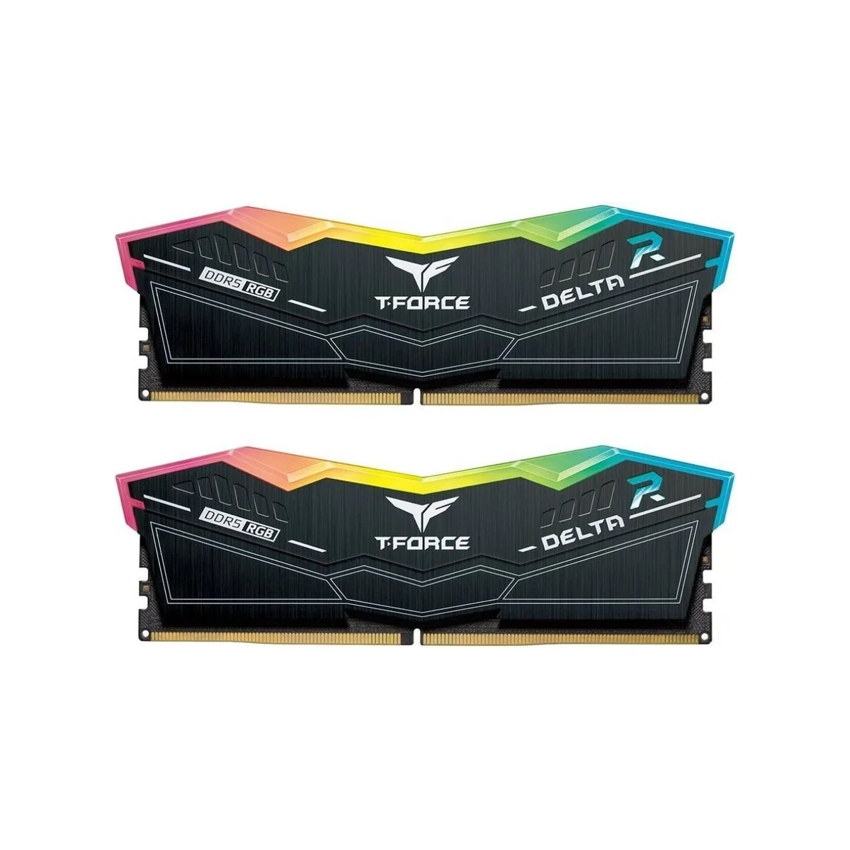 TeamGroup T-Force Delta 32 GB (2X16) DDR5 6000MHz RAM Memory (CL38, Black) – FF3D532G6000HC38ADC01