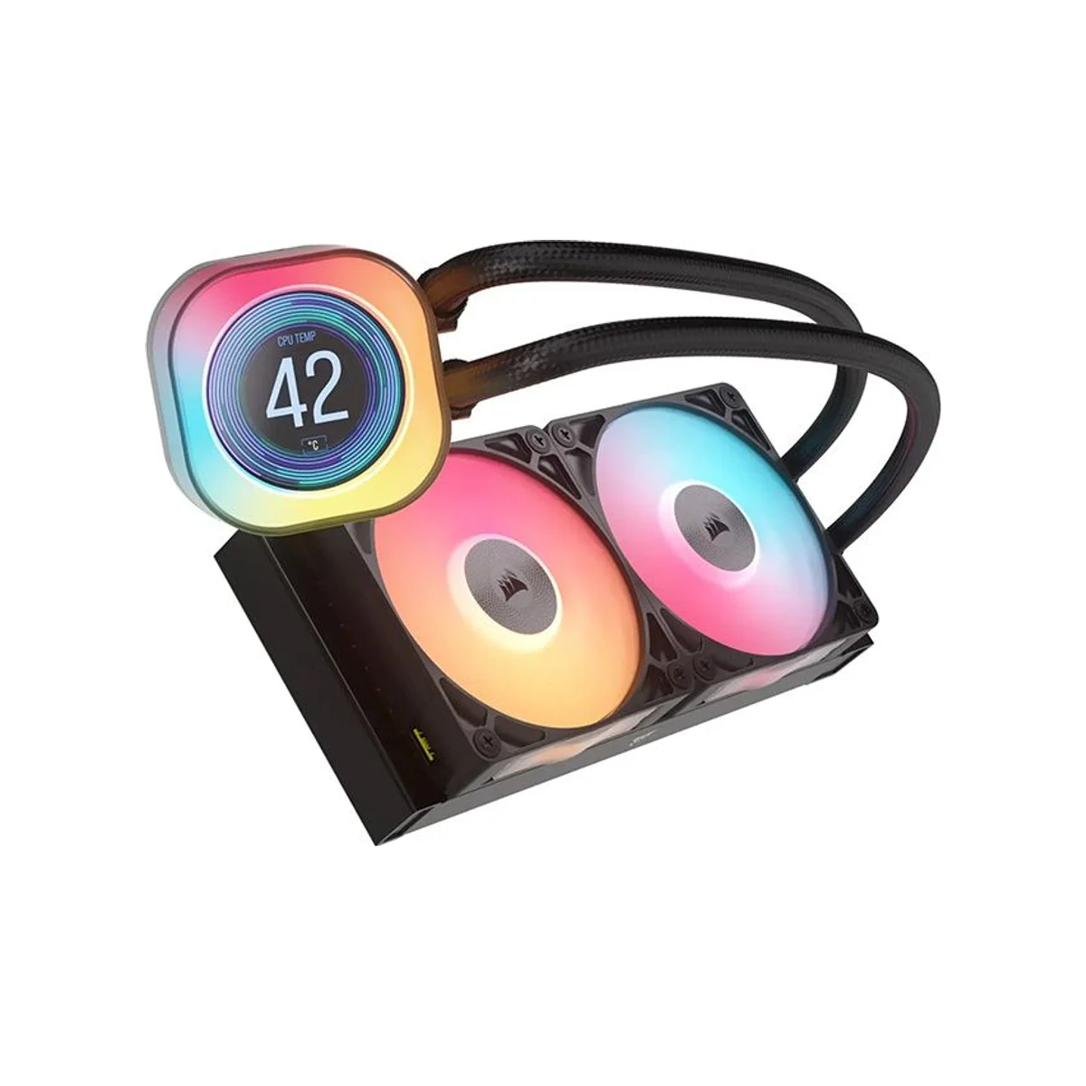 CORSAIR iCUE LINK TITAN 240 RX LCD Liquid CPU Cooler - Black - CW-9061022-WW view 2