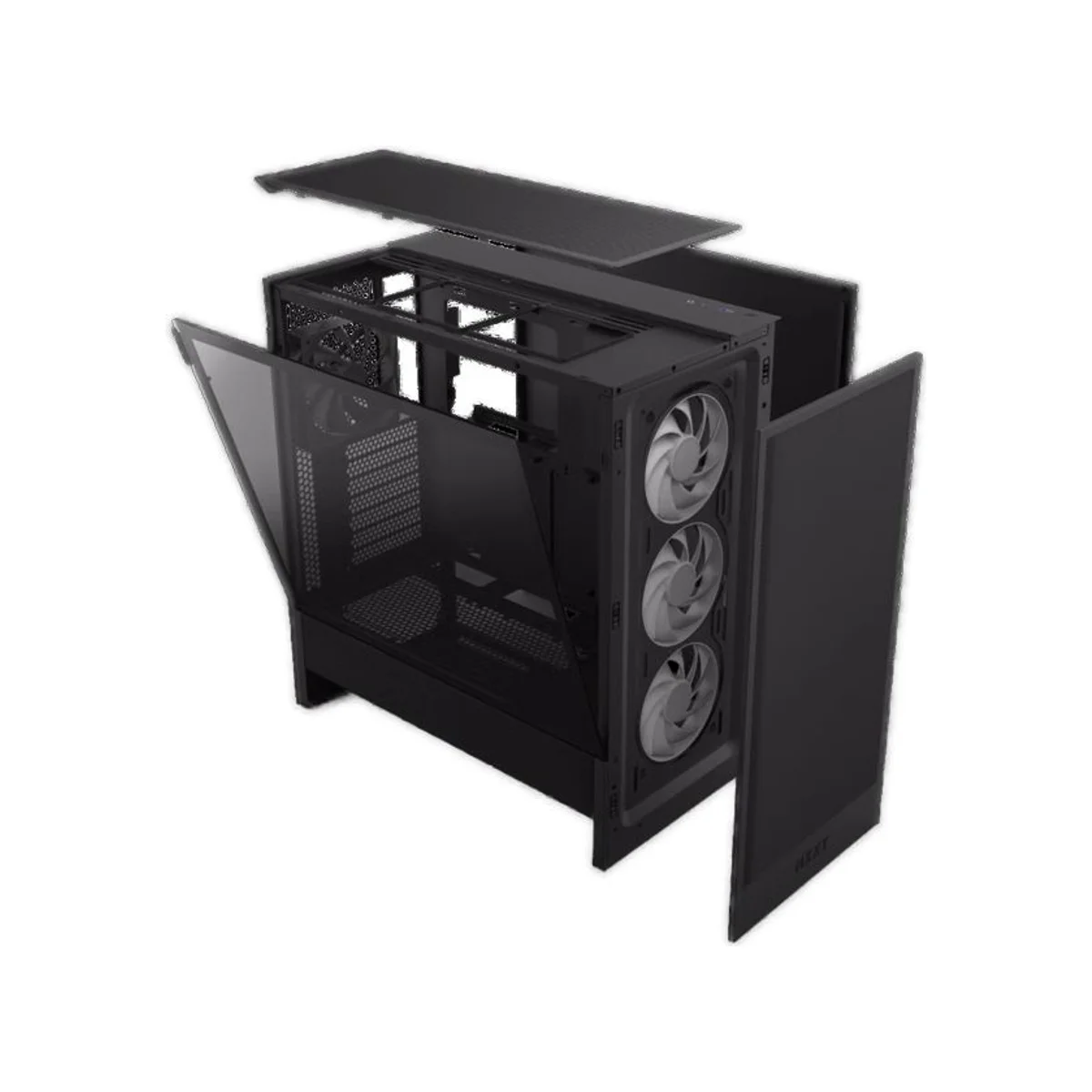 NZXT H5 Flow RGB ATX Compact Mid Tower Airflow Gaming Case – Black - CC-H52FB-R1 view 5