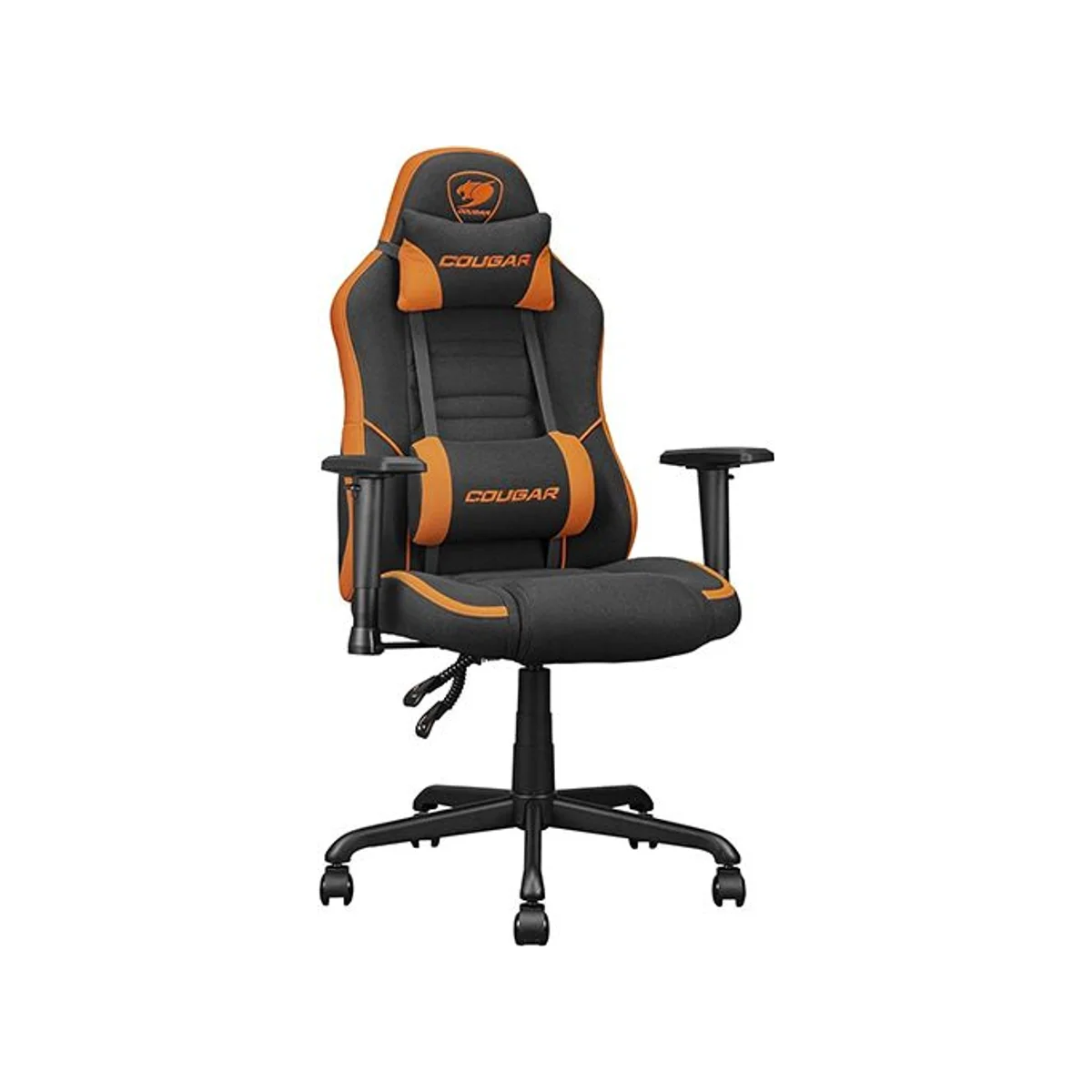 COUGAR Fusion SF Woven Fabric Gaming Chair - Orange/Black (Lumbar Pillow, Neck Pillow, 2D Armrests, Steel Base) - 3MFSFORB.0001 view 3