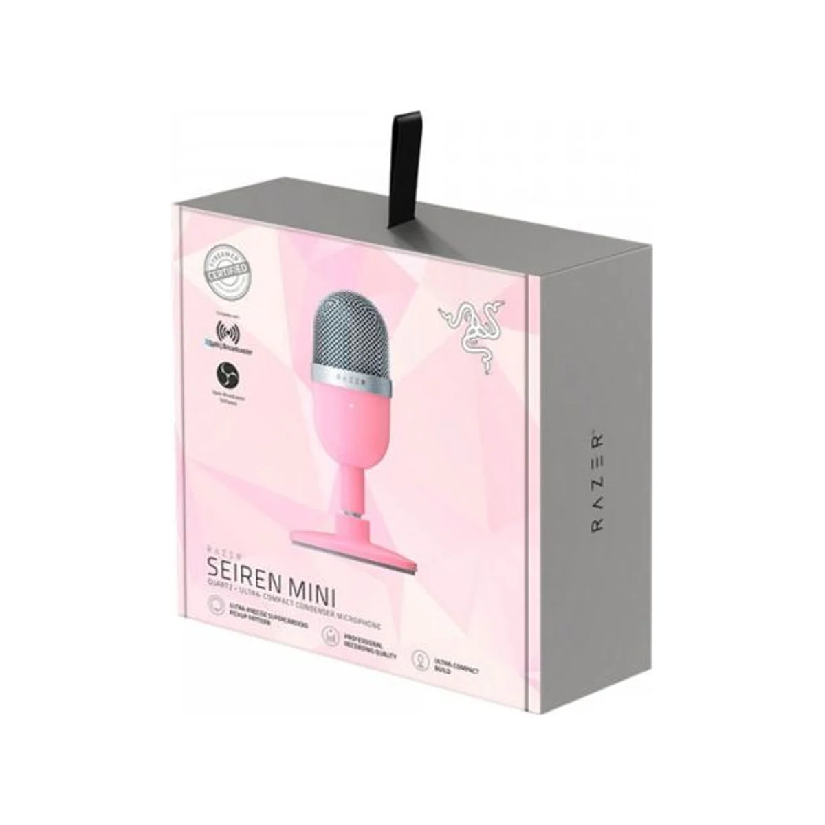Razer Seiren Mini Quartz Ultra Compact Streaming Microphone (Supercardioid, 14mm Condenser, USB Plug-and-Play) - RZ19-03450200-R3M1 view 2