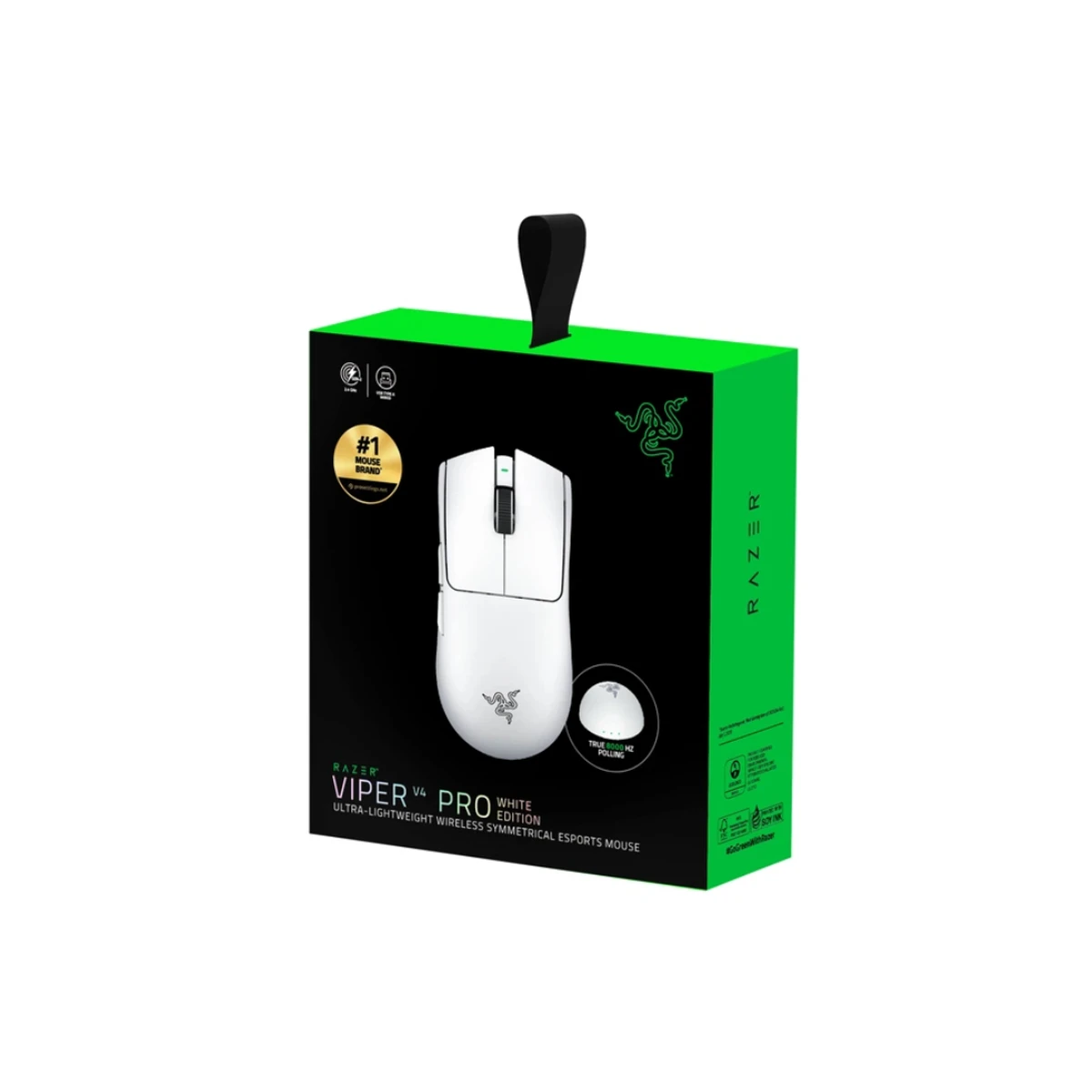 Razer Viper V4 Pro Optical Wireless 8000Hz Gaming Mouse - White - RZ01-05630200-R3G1 view 5