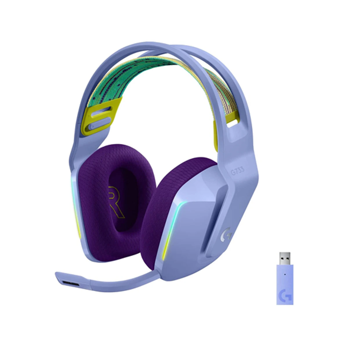 Logitech G733 LightSpeed Wireless RGB Gaming Headset - Lilac | 981-000890