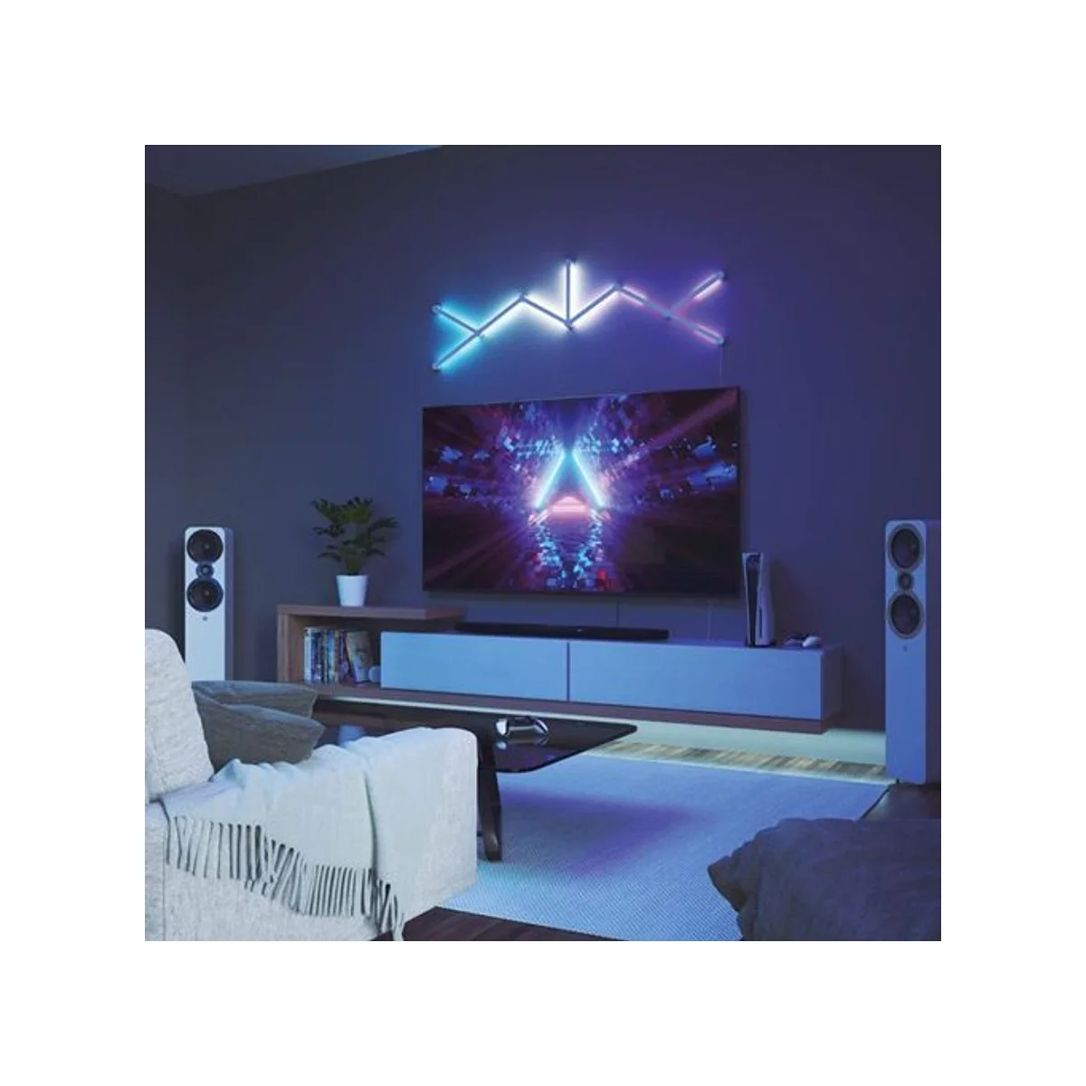 Nanoleaf Lines Starter Kit (9-Pack) Smart Backlit Modular Lighting - NL59-K-0002LW-9PK-UK view 6