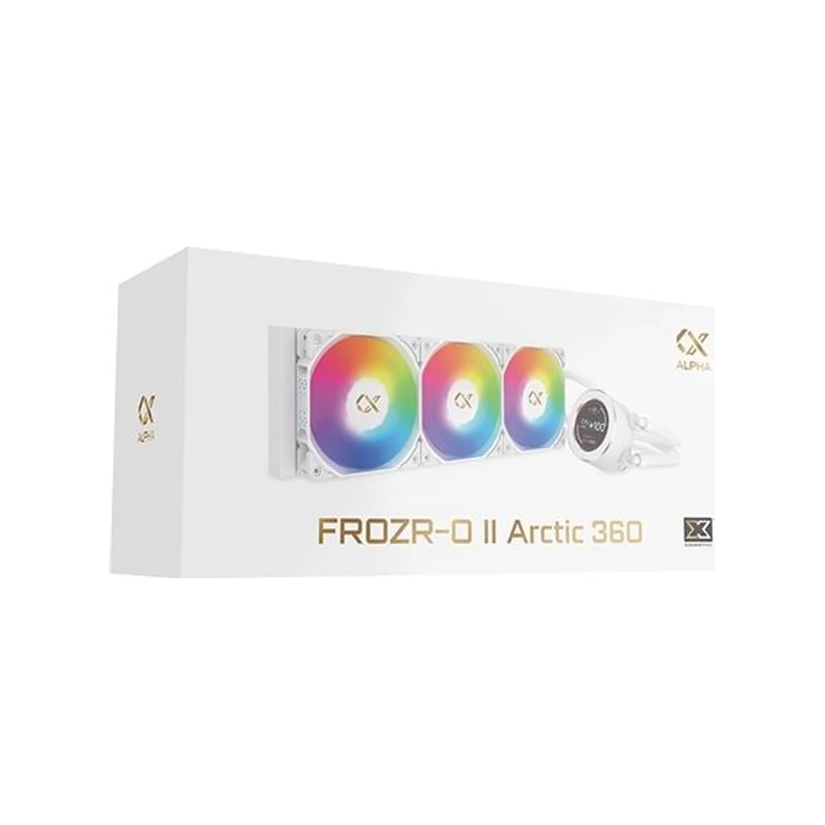 XIGMATEK Frozr-O II Arctic 360 RGB LCD Display CPU AIO Cooler - White (360mm Radiator, LCD Pump Head, ARGB Fans) - EN40450