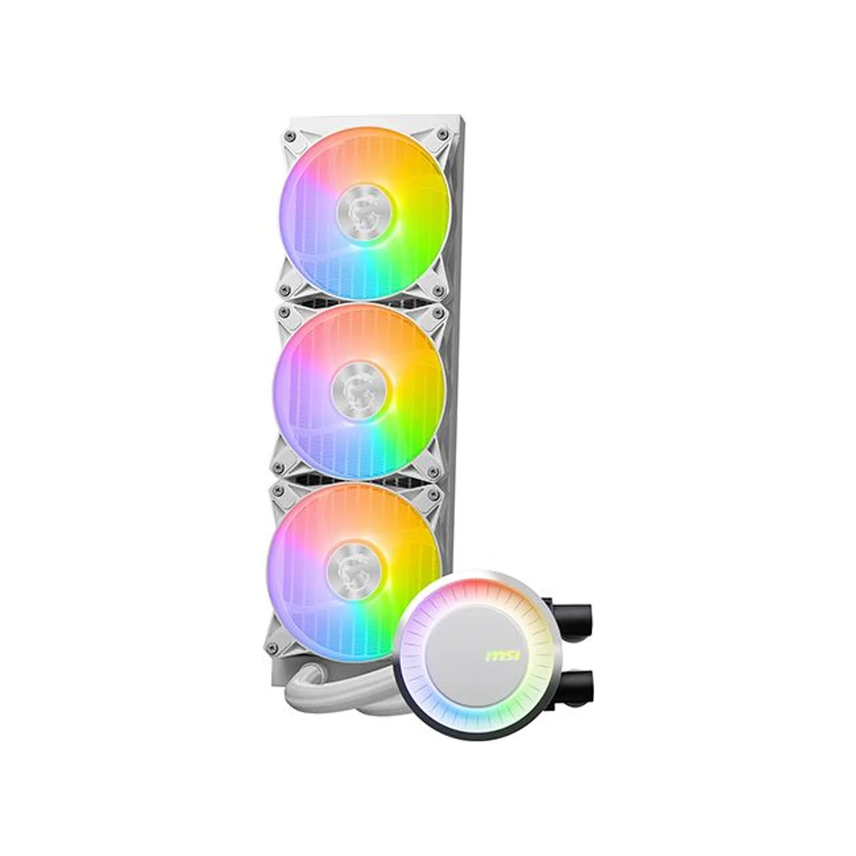 MSI MAG CoreLiquid E360 CPU Liquid Cooler - White (360mm Radiator, ARGB Fans, FDB Bearing) - 306-7ZW6E27-C24 view 4