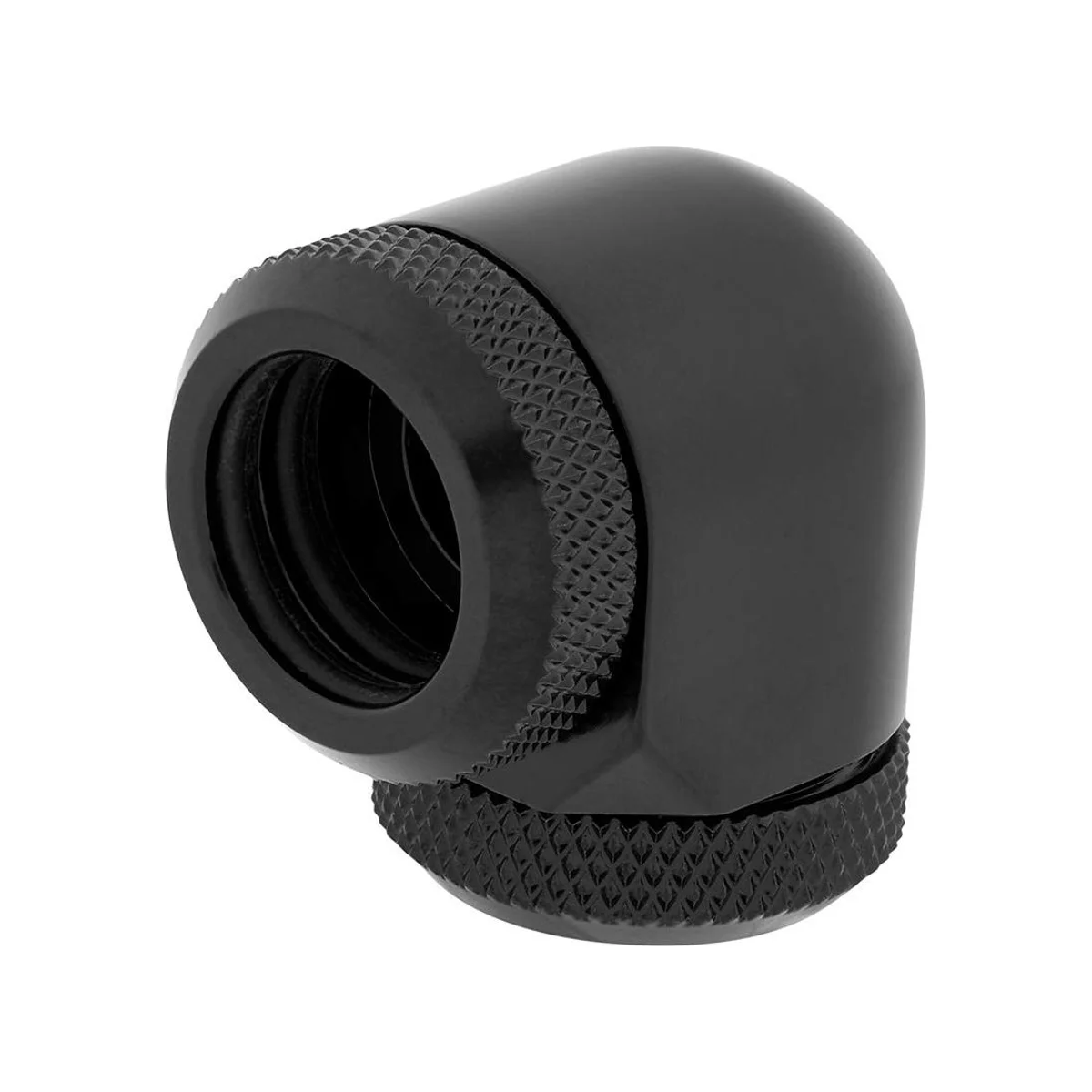 Corsair Hydro X Series XF Hardline 90° 14mm OD Fitting Twin Pack — Black - CX-9052015-WW view 3