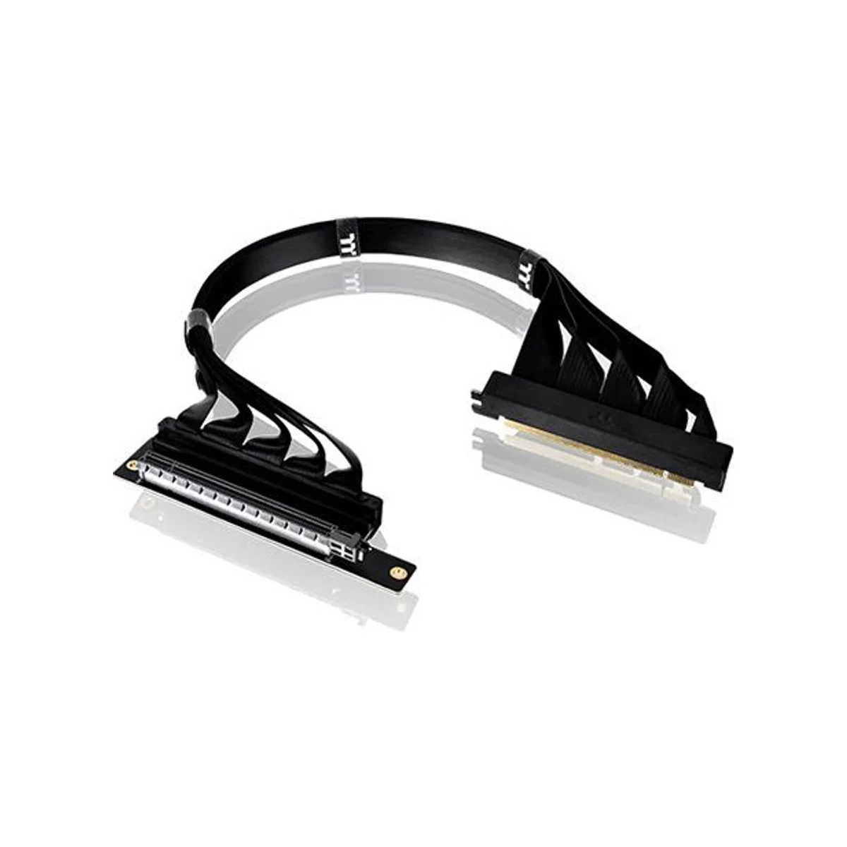 Thermaltake PCI-E 4.0 Dual 90 Degree 400mm Riser Cable - Black - AC-077-CO1OTN-C1 view 2