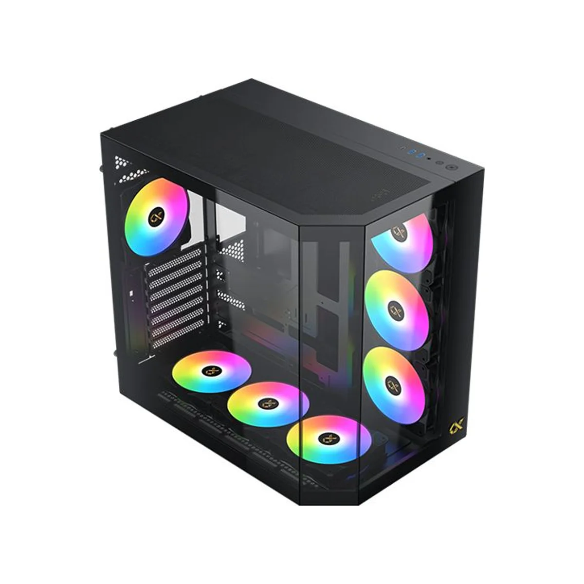 Xigmatek CUBI II Tempered Glass Mid-Tower Gaming Case - Black - EN45486 view 2