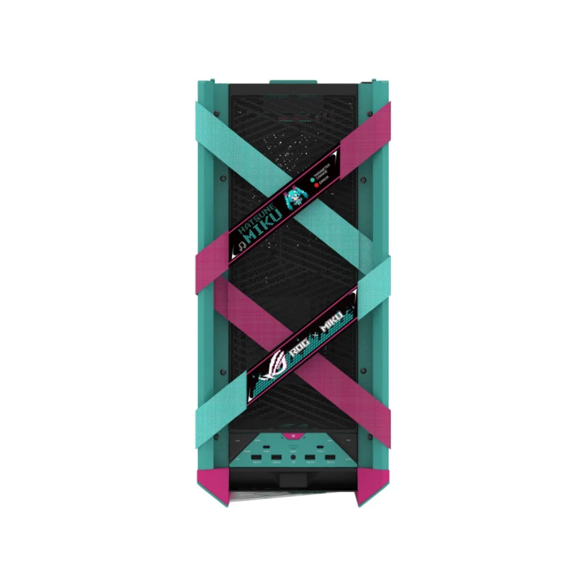 Asus ROG Strix Helios II GX601S Hatsune Miku Edition Dual Tempered Glass E-ATX Gaming Case - Blue - 90DC00W0-B39010 view 3