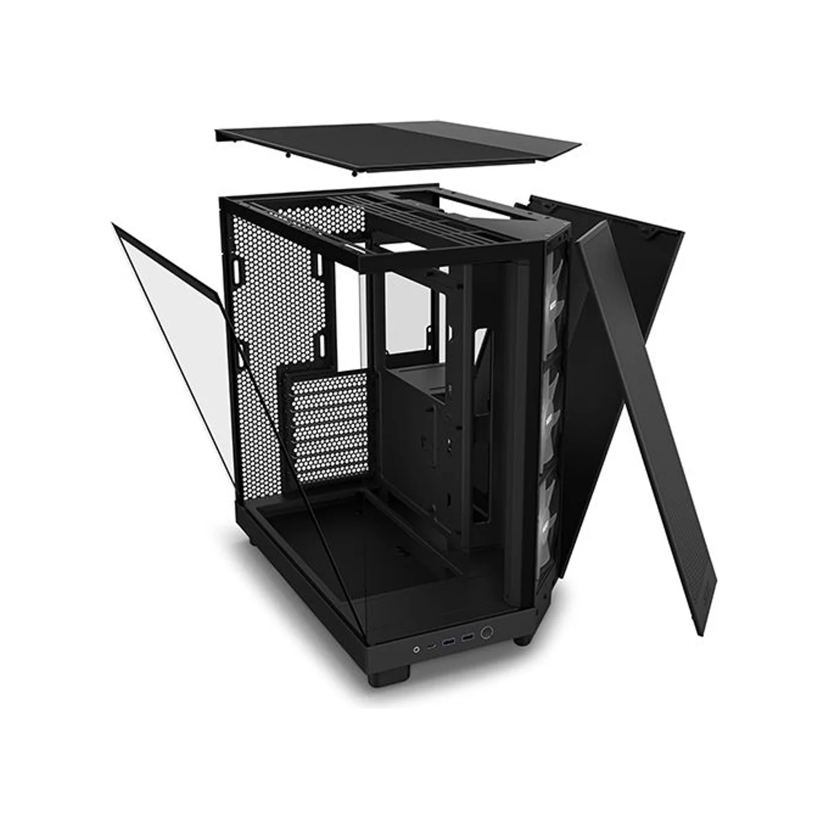 NZXT H6 Flow RGB ATX Dual-Chamber Mid Tower Gaming Case – Black - CC-H61FB-R1 view 5
