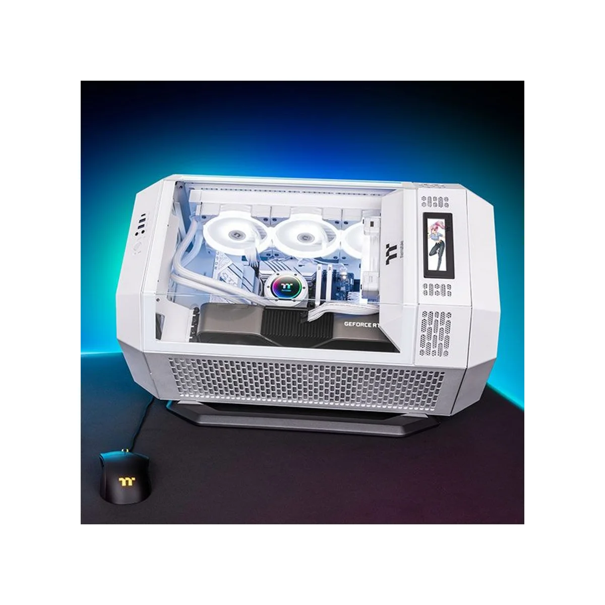 Thermaltake The Tower 300 Micro-ATX Gaming Case - Snow - CA-1Y4-00S6WN-00 view 6