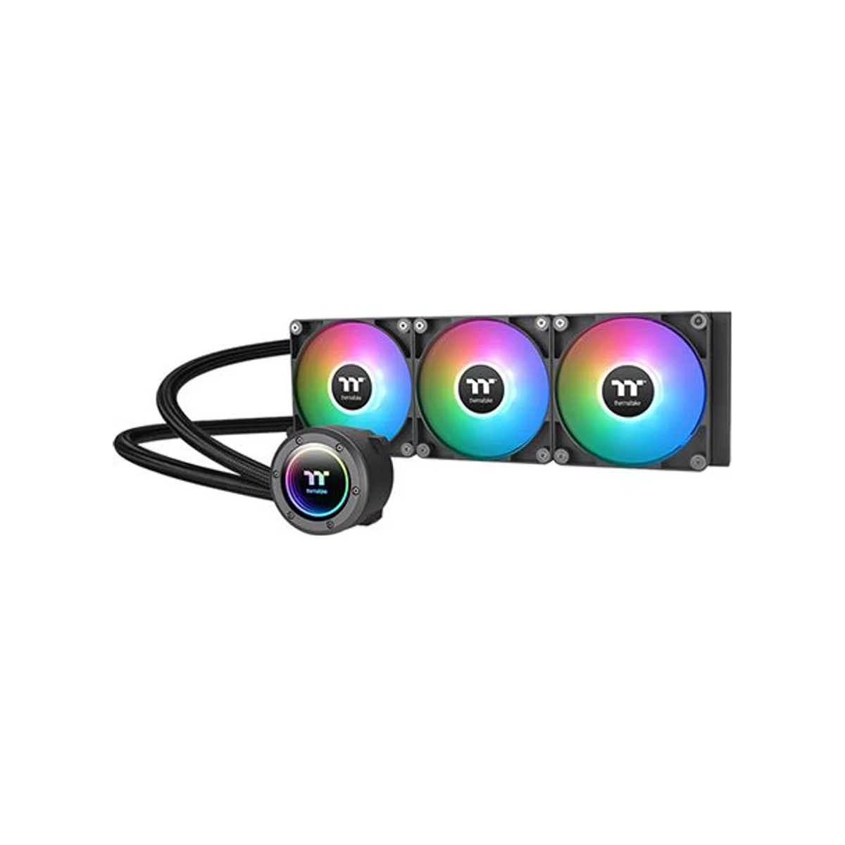 THERMALTAKE TH360 V2 ARGB Sync All-In-One Liquid Cooler - Black (360mm Radiator, ARGB Fans, Copper Base) - CL-W362-PL12SW-A