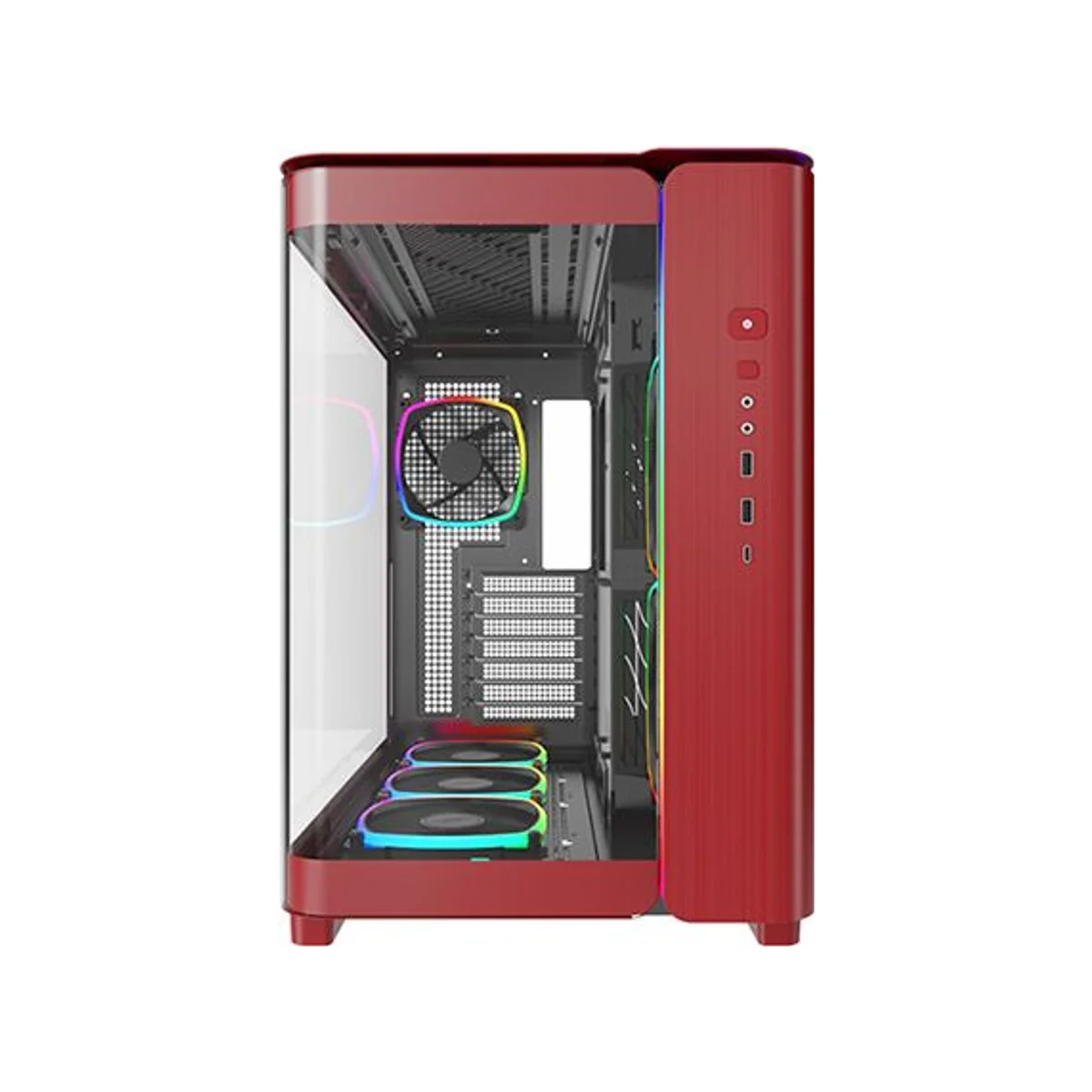 Montech KING 95 PRO Dual-Chamber ATX Mid-Tower Gaming Case - Red - MO-CA-KING95-PRO-RED view 4