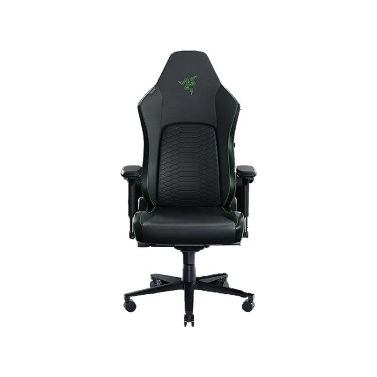 Razer Iskur V2 Adaptive Lumbar Support Gaming Chair - Black/Green (Adaptive Lumbar, 4D Armrests, EPU Leather) - RZ38-04900100-R3G1