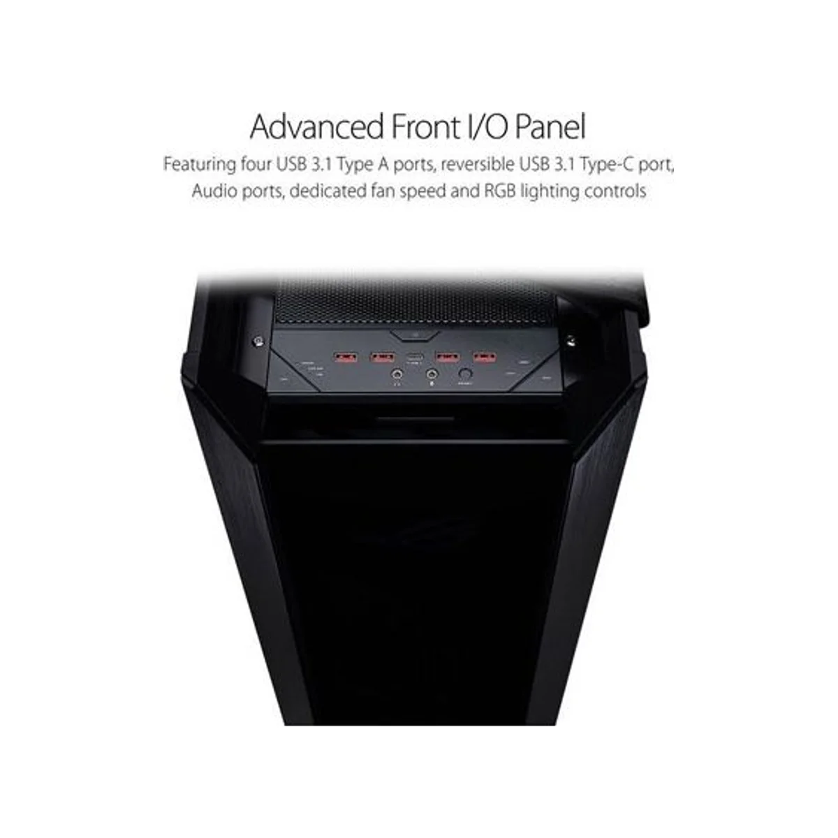 Asus ROG Strix GX601 Helios Mid Tower Tempered Glass RGB E-ATX Gaming Case - Black - 90DC0020-B39000 view 4