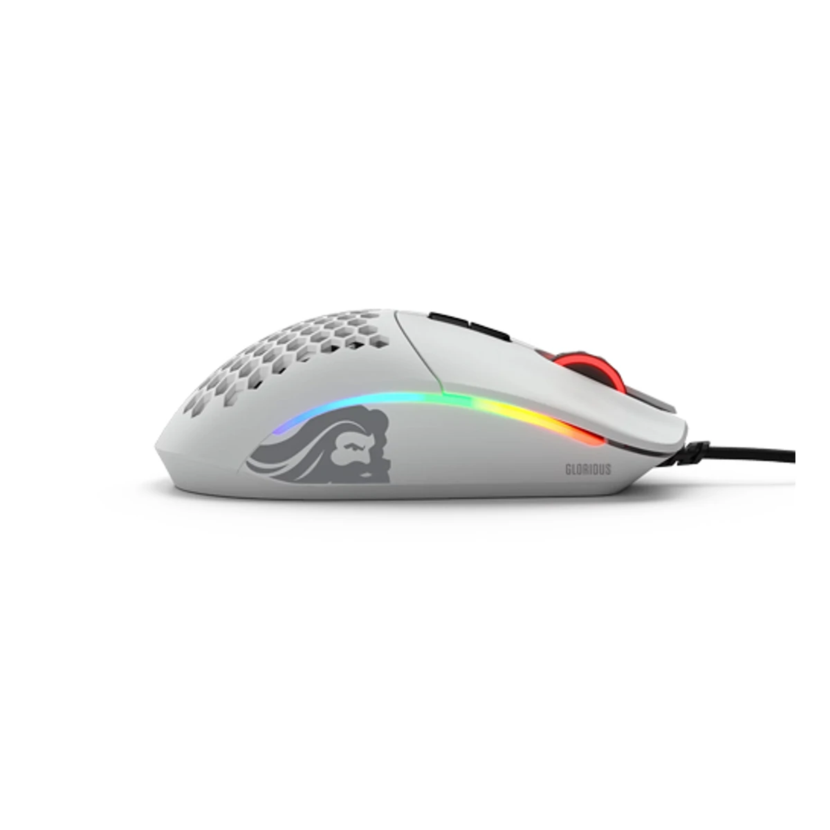 GLORIOUS Model I Gaming Mouse - Matte White (Ergonomic, Lightweight, 9 Programmable Buttons) - GLO-MS-I-MW view 4