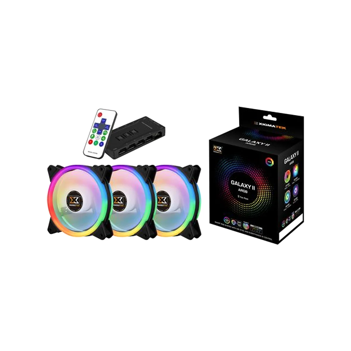 Xigmatek Galaxy II Pro ARGB Cooling Fan ( 3 Pack ) - EN42128