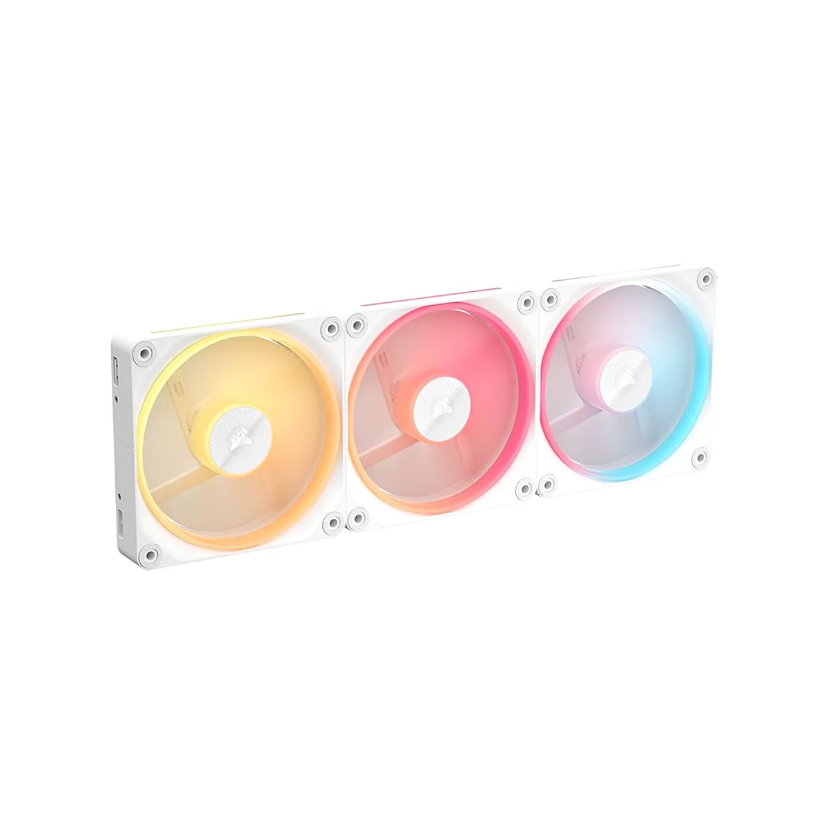 Corsair iCUE LINK LX120-R RGB 120mm PWM Reverse Triple-Pack Fan - White - CO-9051054-WW view 4