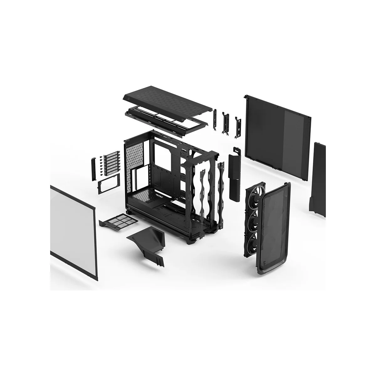 Fractal Meshify 3 XL Full Tower Light Tint ATX Gaming Case - Black - FD-C-MES3X-03 view 14