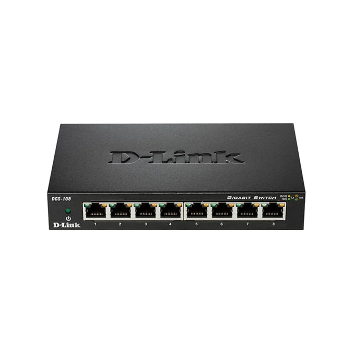 D-LINK SWITCH DLINK 8 PORT GIGABIT | DGS-108 (8-Port, Gigabit Ethernet, Unmanaged) - DGS-108