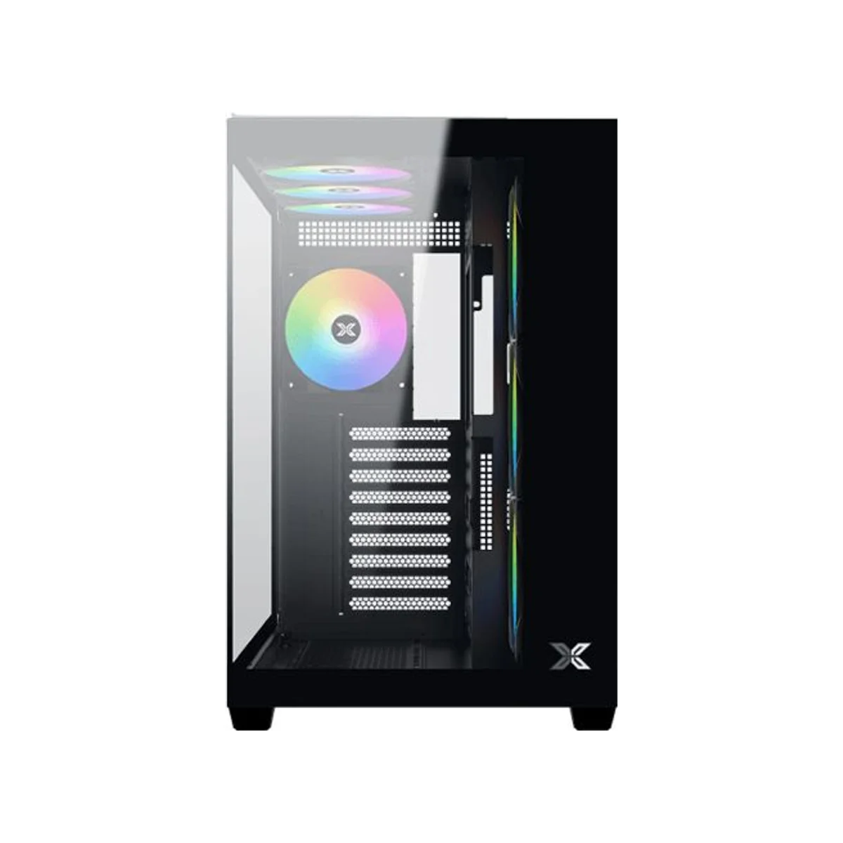 Xigmatek Aqua V Air Tempered Glass ARGB Mid-Tower Gaming Case - Black - EN45820 view 3