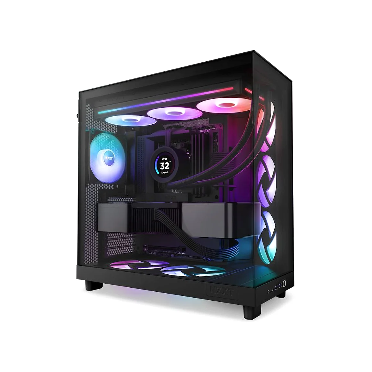 NZXT F360 RGB Core 360mm RGB Computer Case Fan - Black - RF-U36HF-B1 view 6