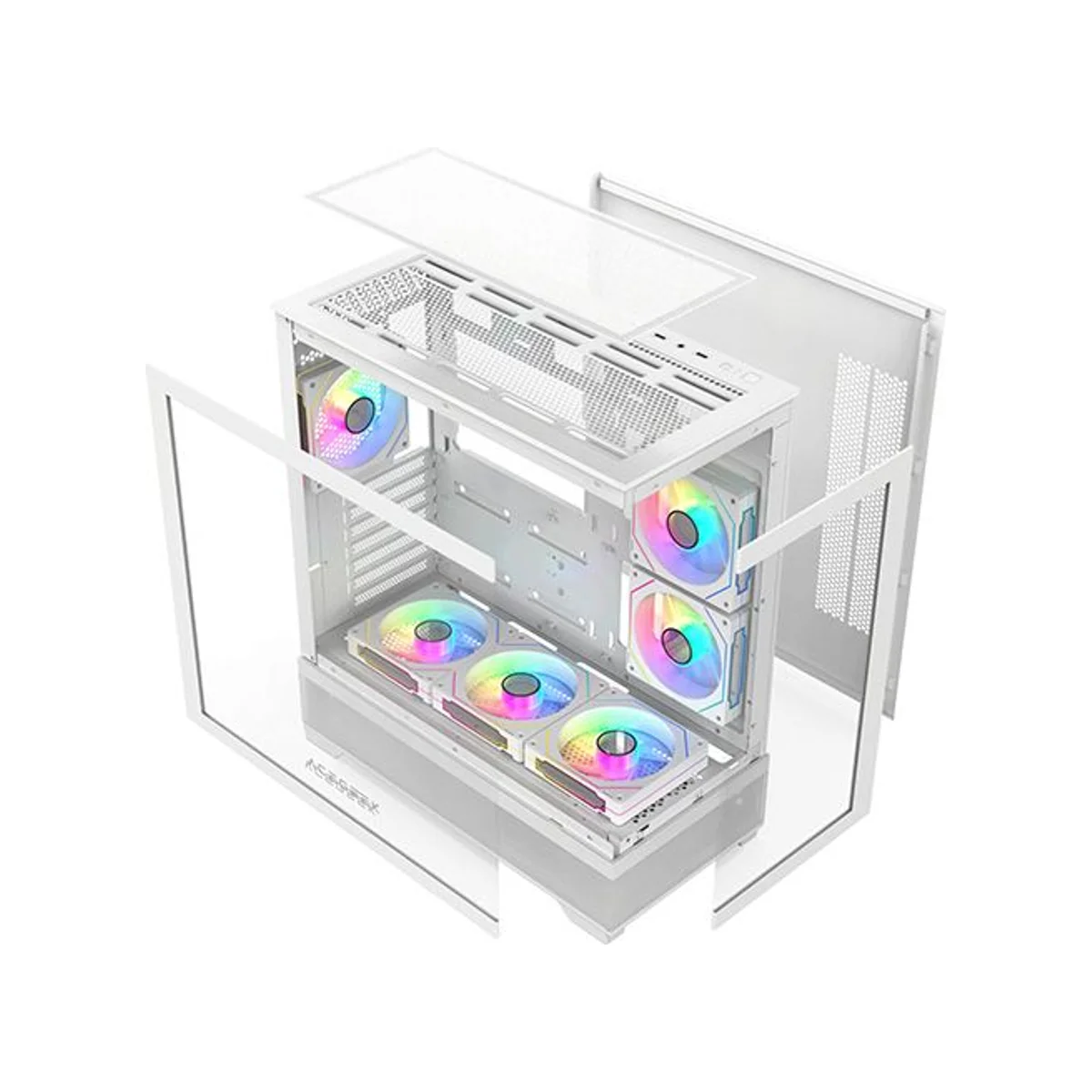 Acegeek Cruiser L460 Tempered Glass ATX Gaming Case - White - AG-CRUISER-L460-WH view 6