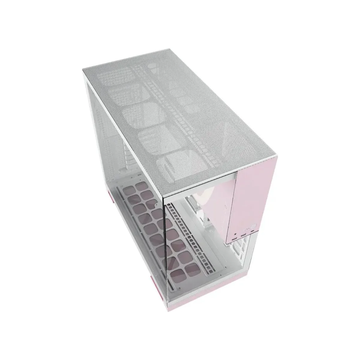 Geometric Future M5 Tempered Glass E-ATX Gaming Case - Pink - GEO-M5F-WPK view 3