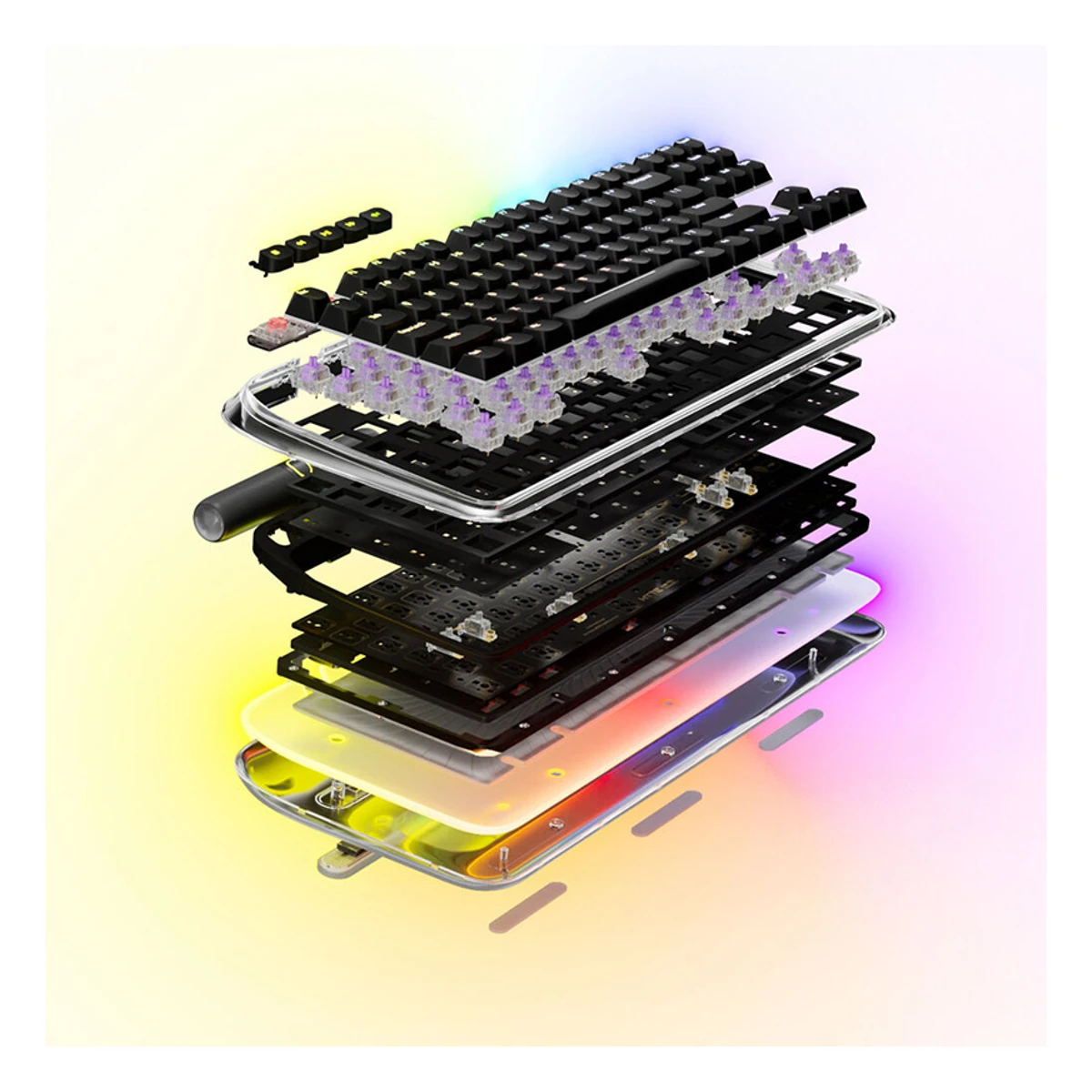HYTE Keeb TKL Modern Human Interface Wired RGB Mechanical Keyboard - Black | KB-HYTE-KEEB view 7