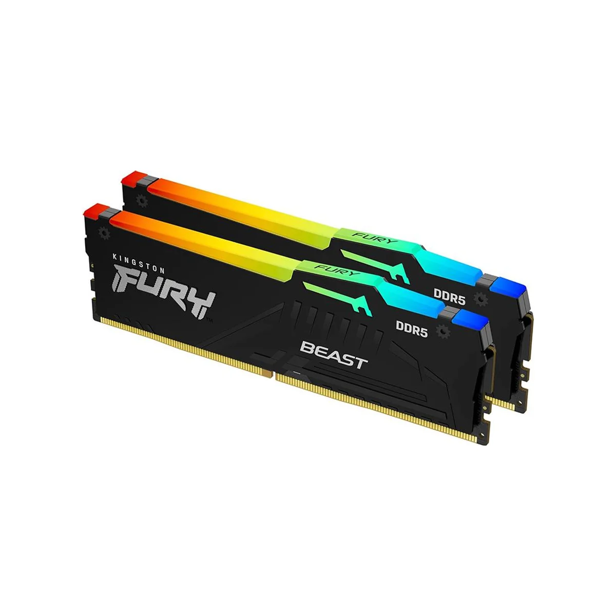Kingston Fury Beast RGB 64 GB (4X16) DDR5 6000MHz RAM Memory (CL40, Black) – KF560C40BBAK4-64 view 2
