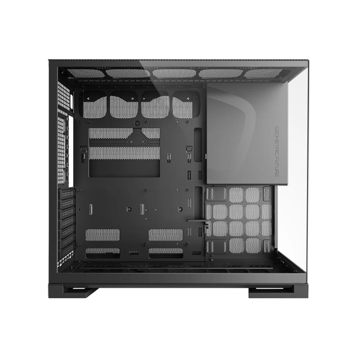 Geometric Future M5 Tempered Glass E-ATX Gaming Case - Black - GEO-M5F-BG view 3