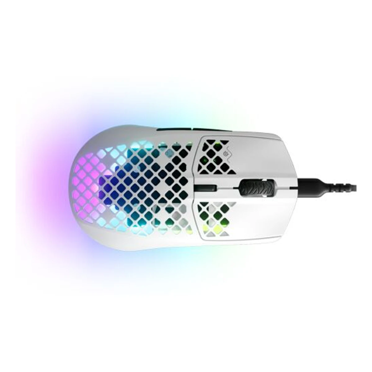 SteelSeries Aerox 3 (2022) Ultra Lightweight Wired Gaming Mouse - Snow - 59g, TrueMove Core Sensor, IP54 Rated - 62603 view 2