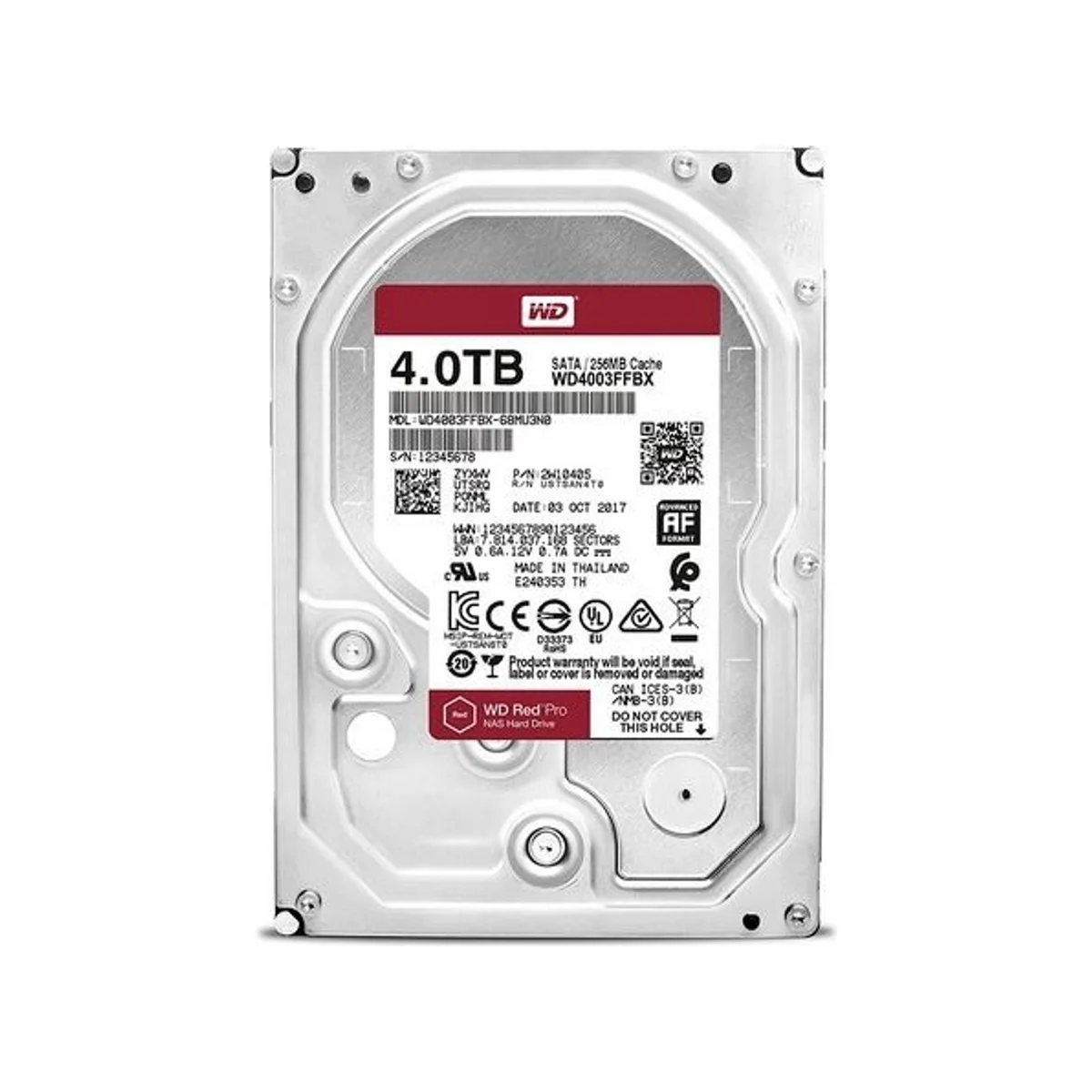 Western Digital Red Pro 4TB 7200RPM 256MB Cache SATA 6Gb/s 3.5" NAS HDD – WD4002FFWX